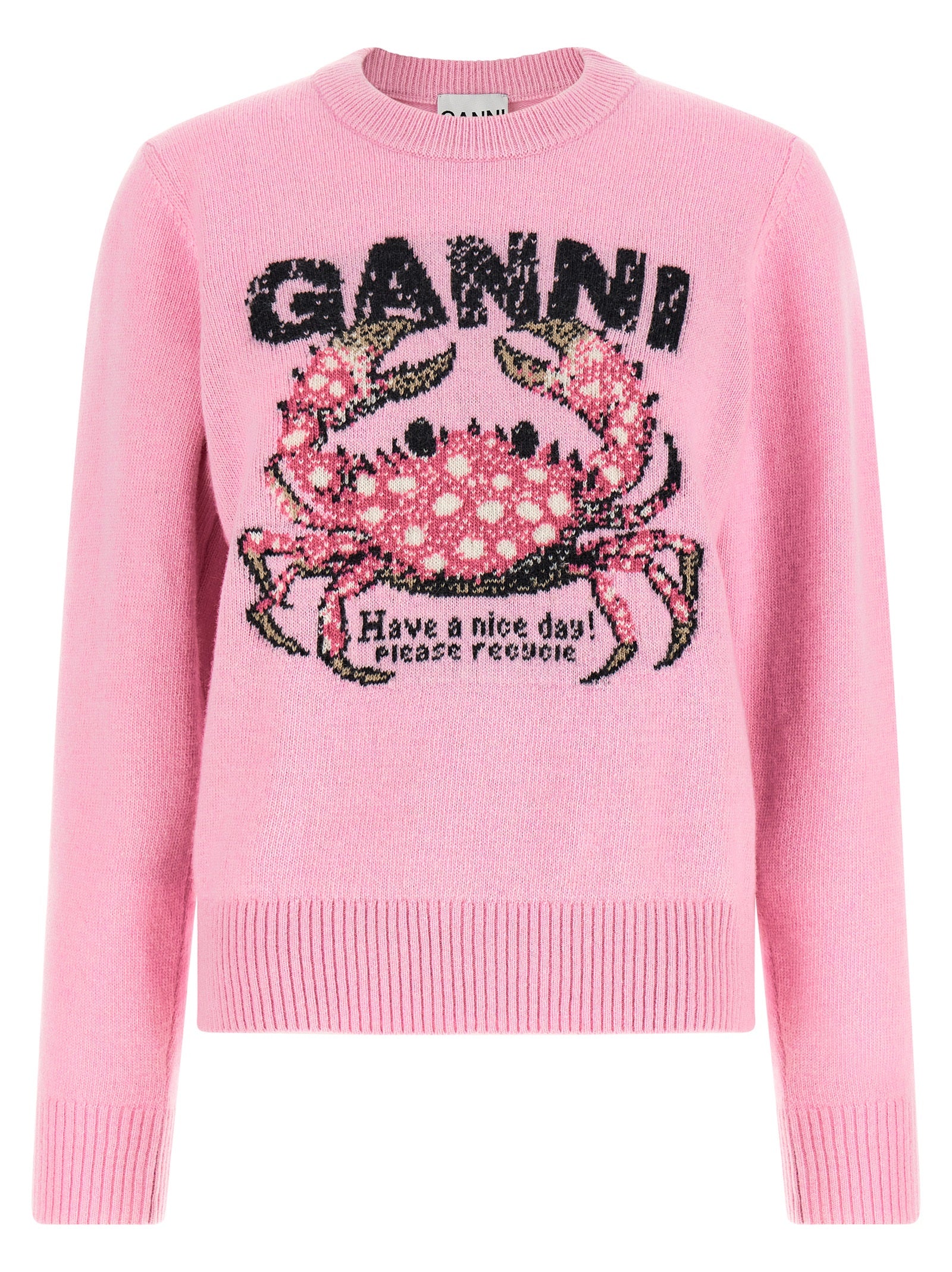 Ganni Multicolor Wool Cardigan