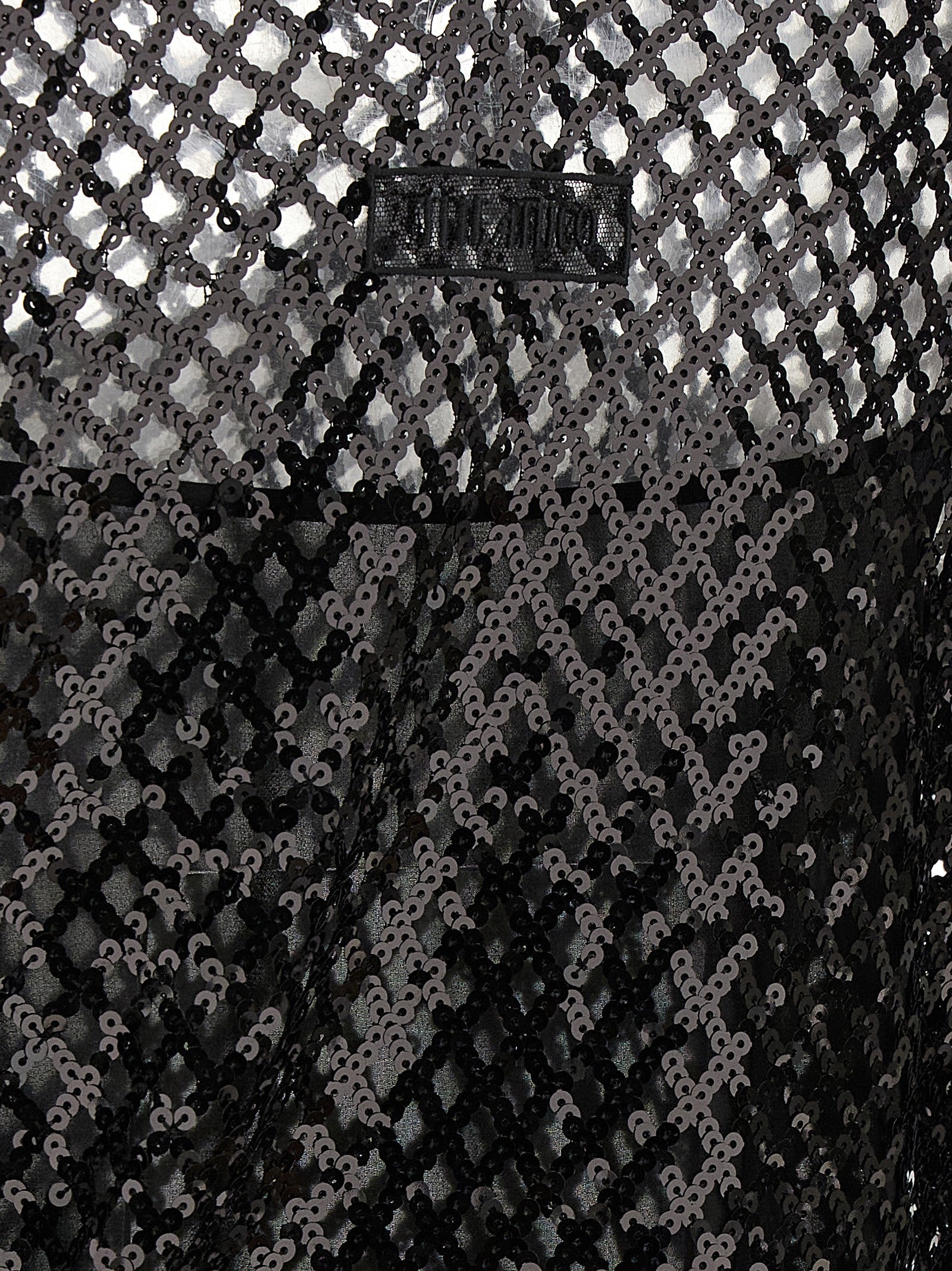 The Attico Black Polyester Short Dress
