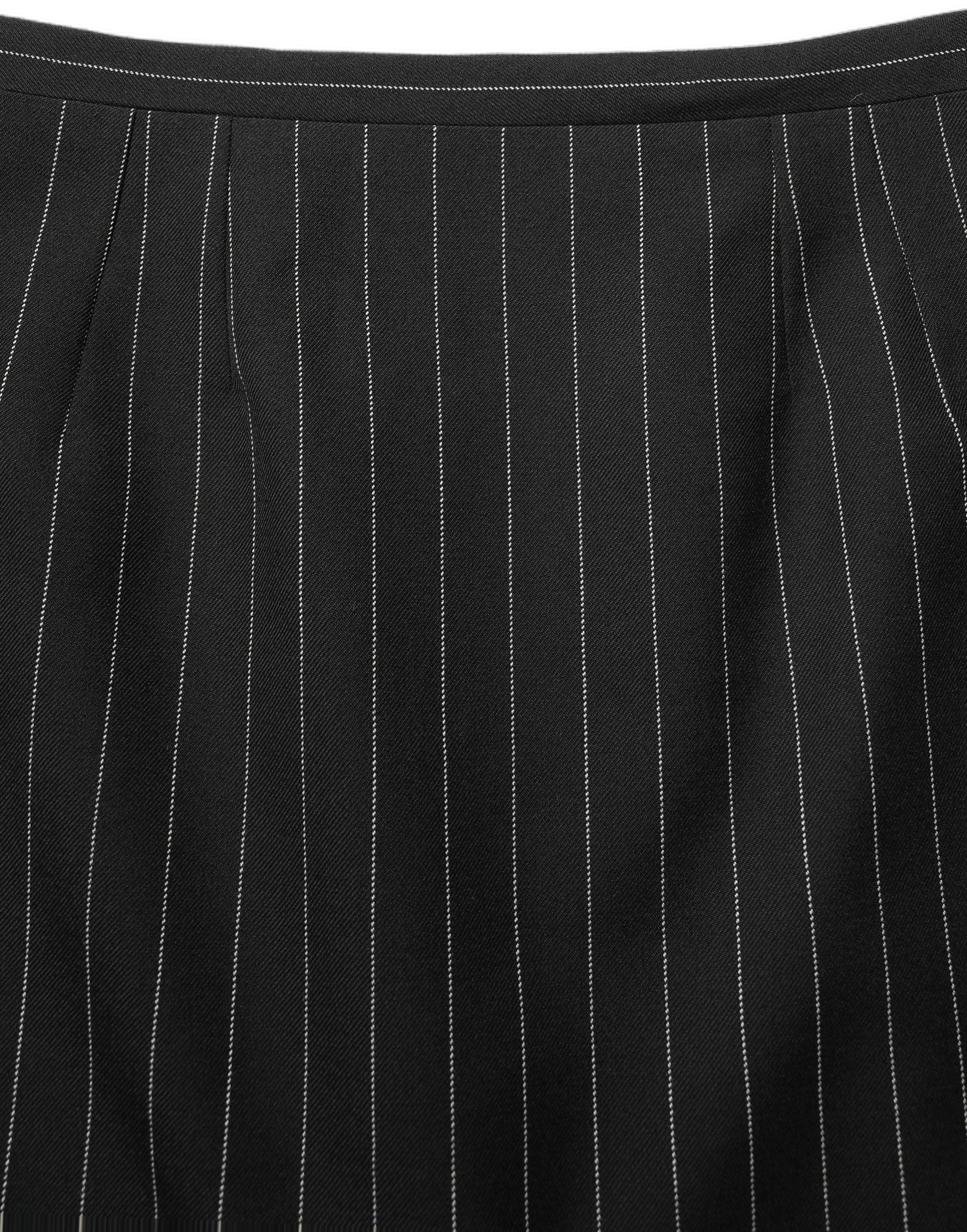 Dolce & Gabbana Black Pinstriped HighWaist Pencil Cut Skirt