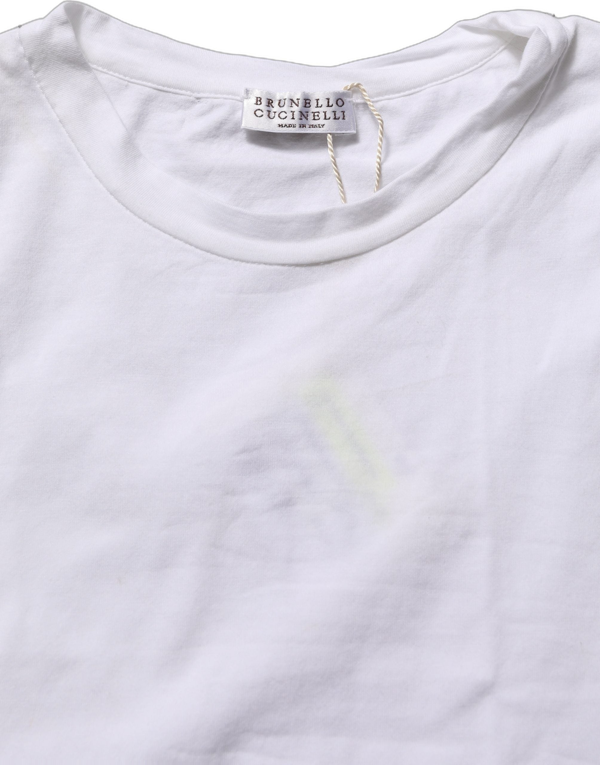 Brunello Cucinelli White SleeveLess Crew Neck Tank Blouse Top