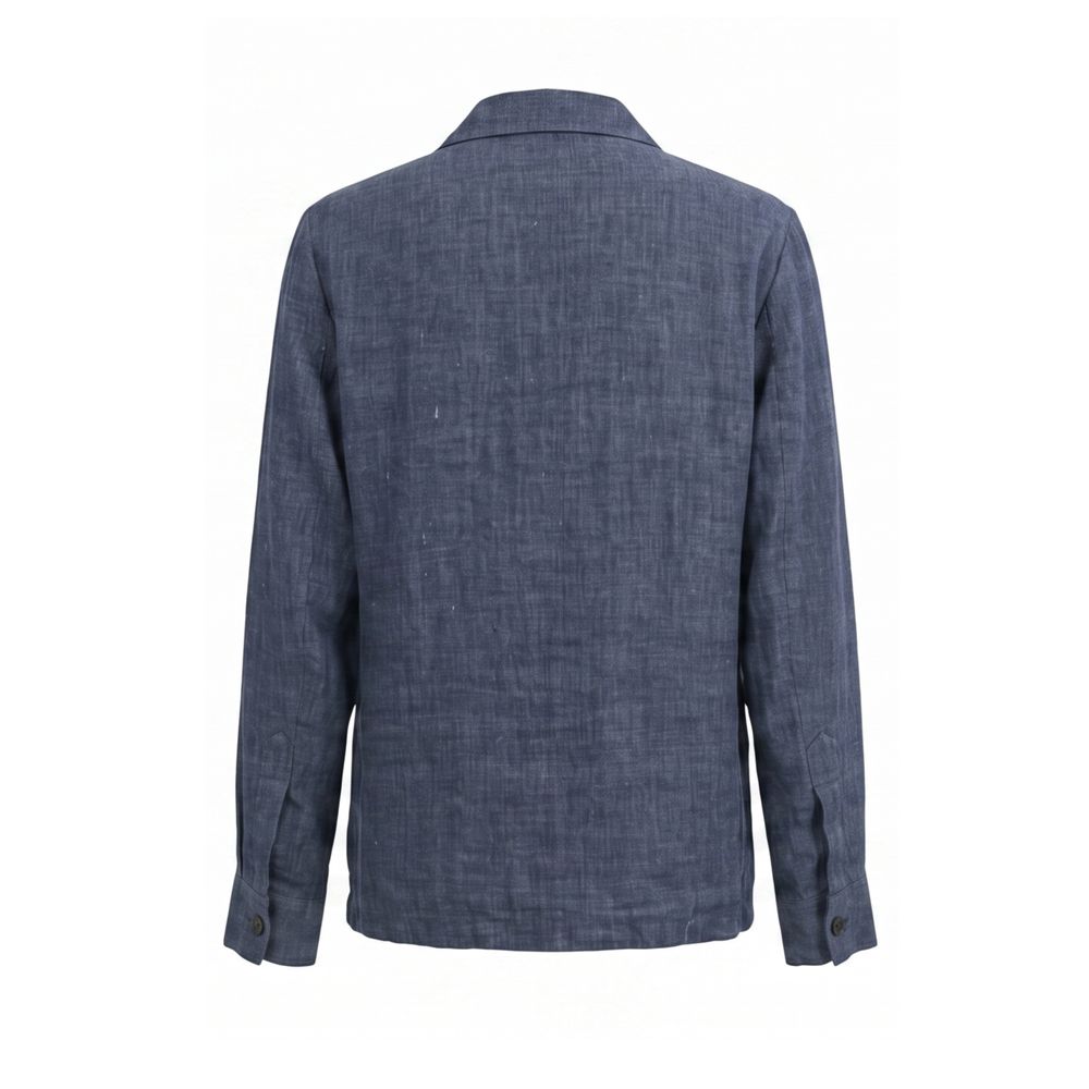 Malo Blue Linen Men's Jacket