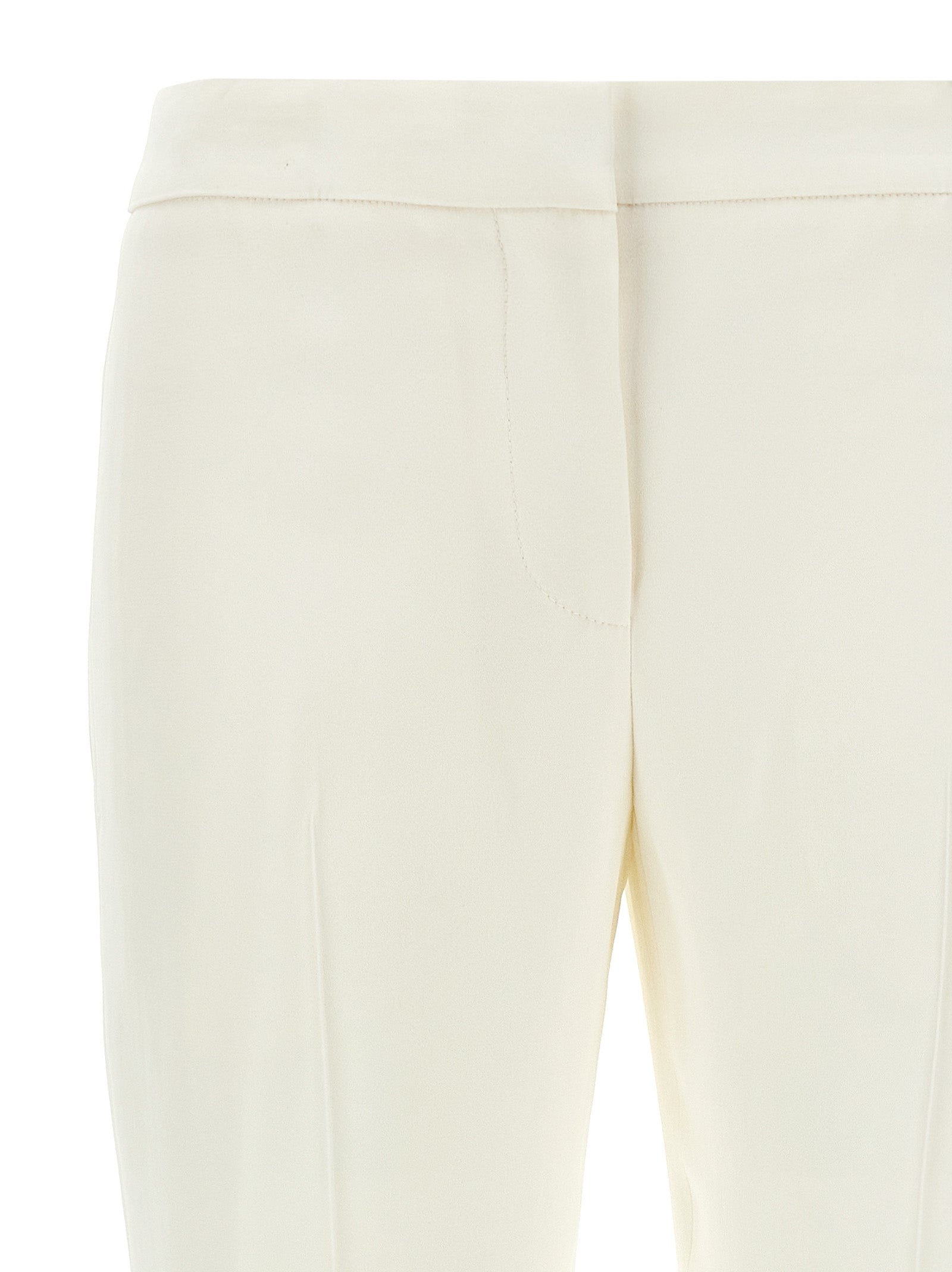Alexander McQueen White Viscose Casual Pants