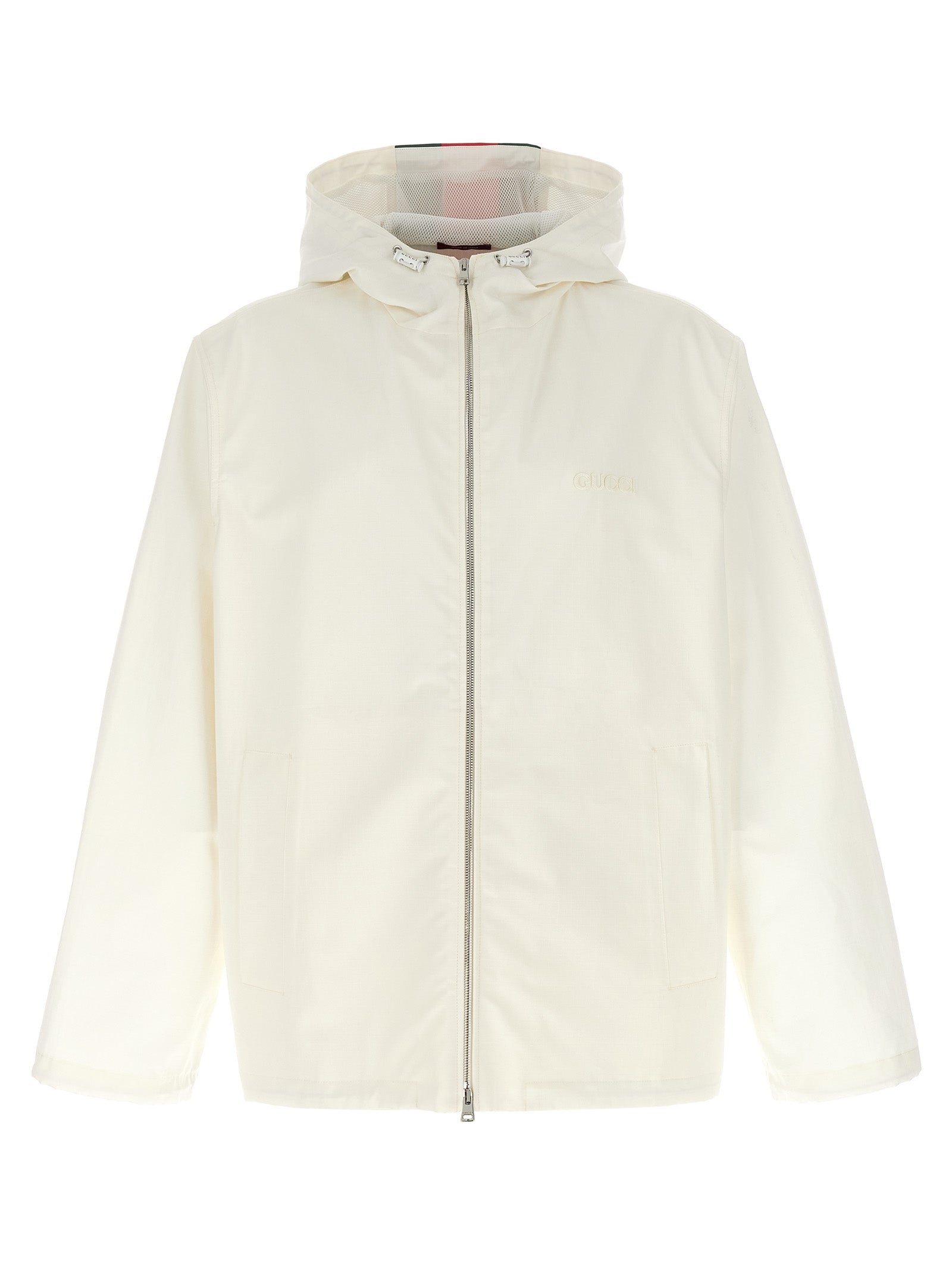 Gucci White Cotton Shell Jacket