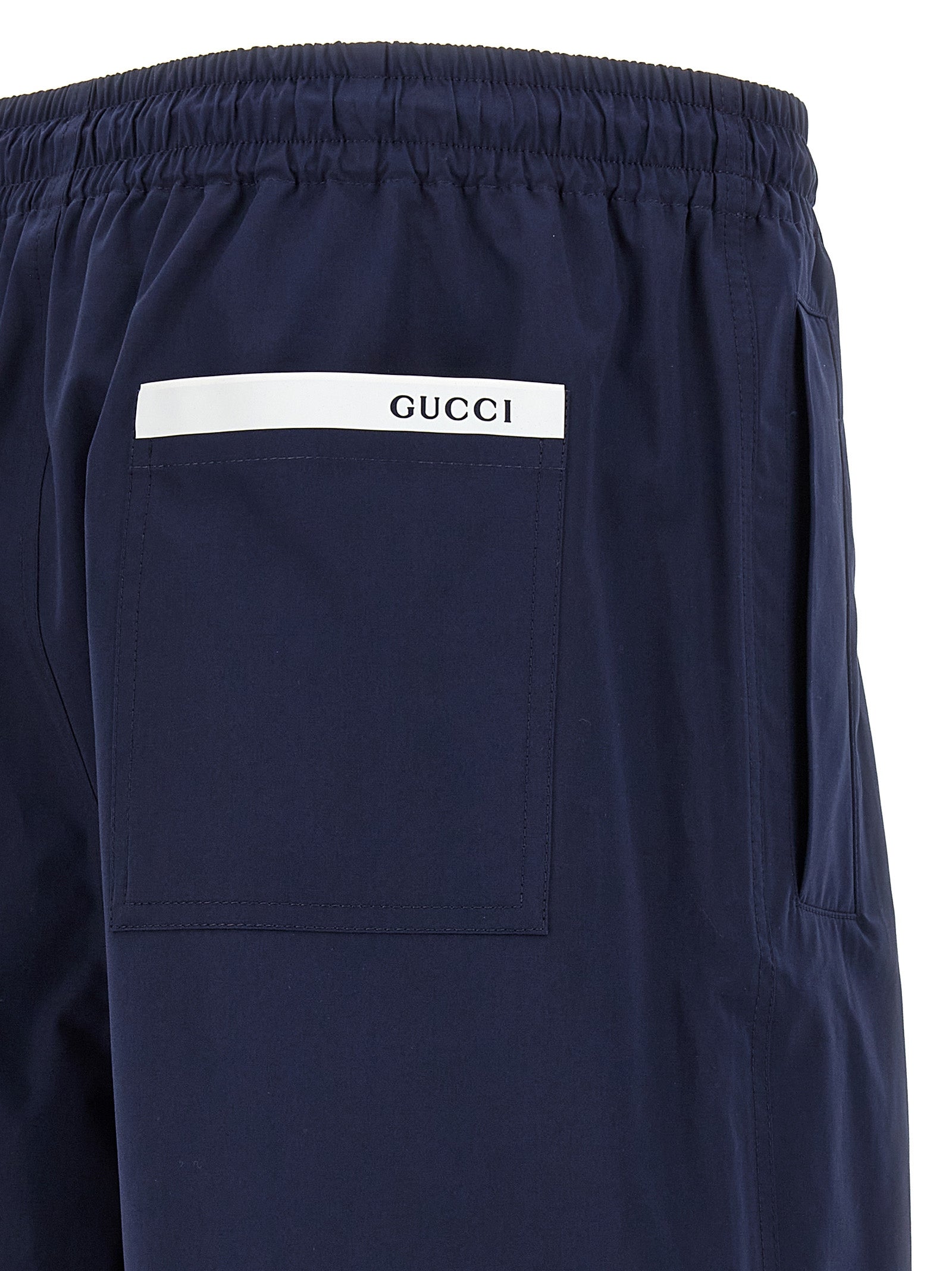 Gucci Blue Cotton Bermuda Shorts