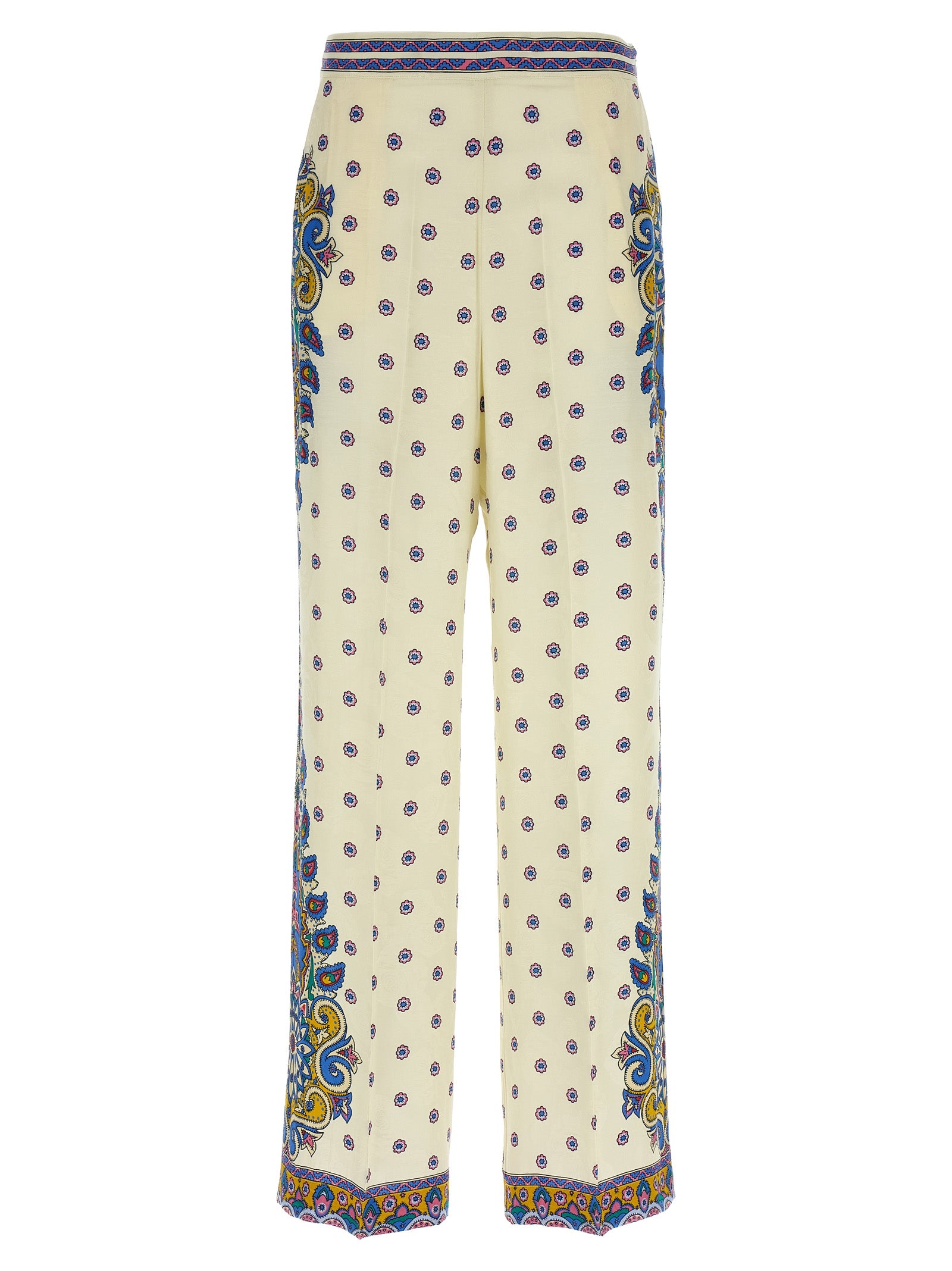 Etro White Viscose Casual Pants