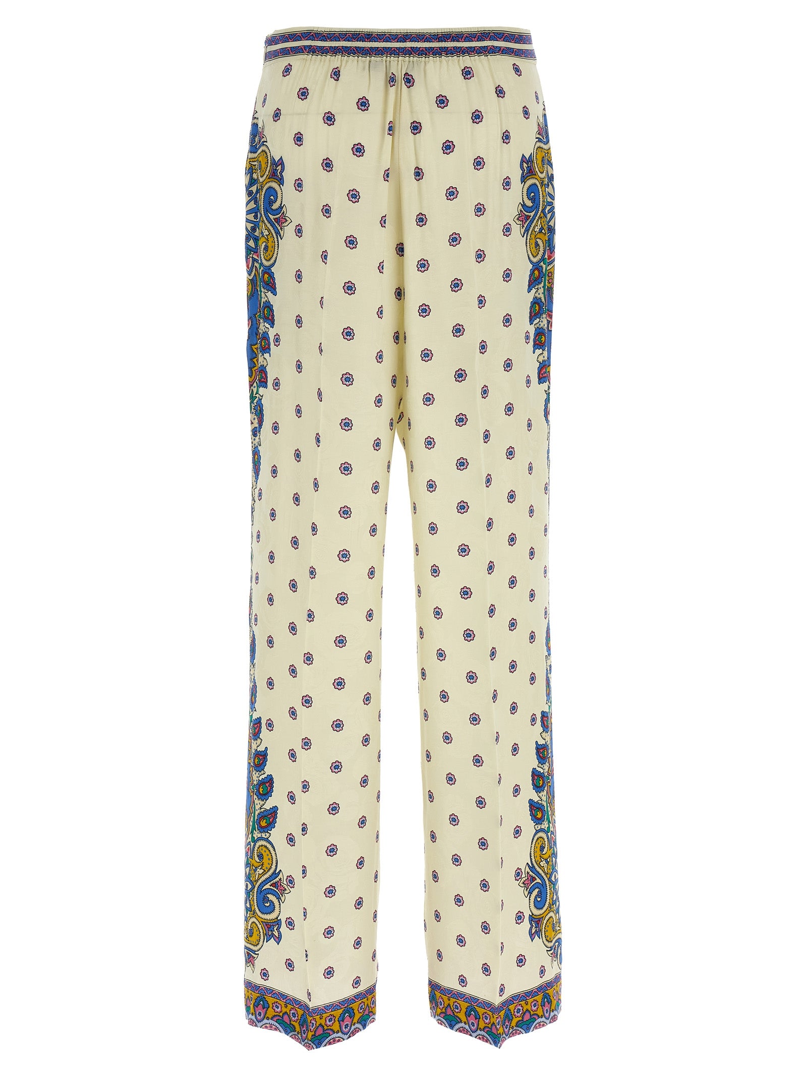Etro White Viscose Casual Pants