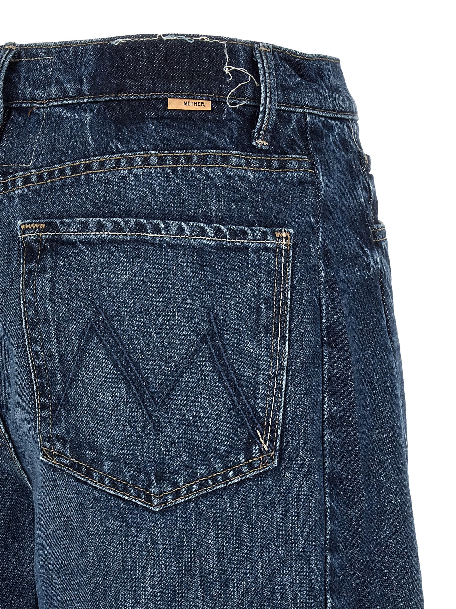 Mother Denim Blue Cotton Bermuda Shorts