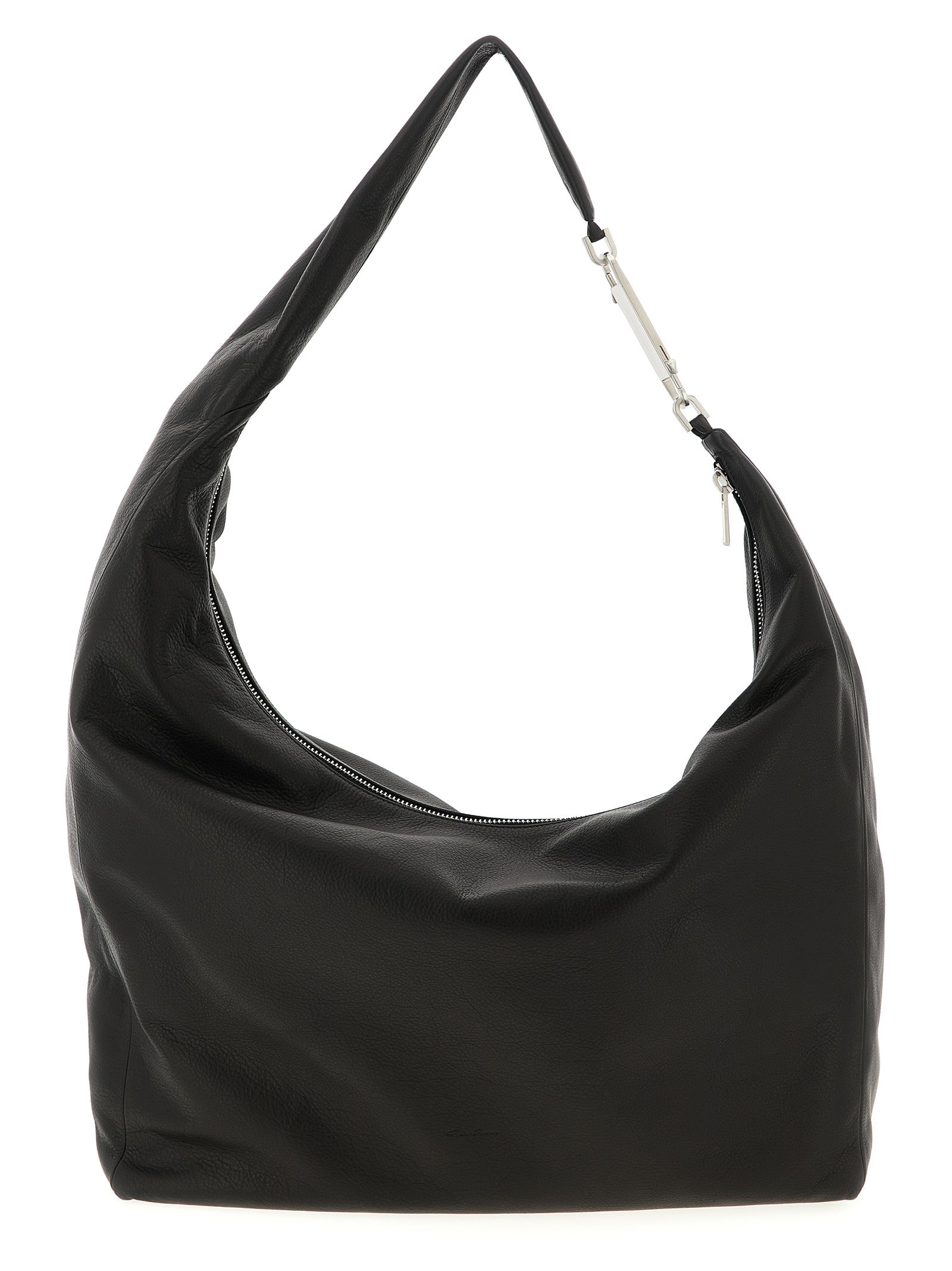 Rick Owens Black Calfskin Shoulder Bag