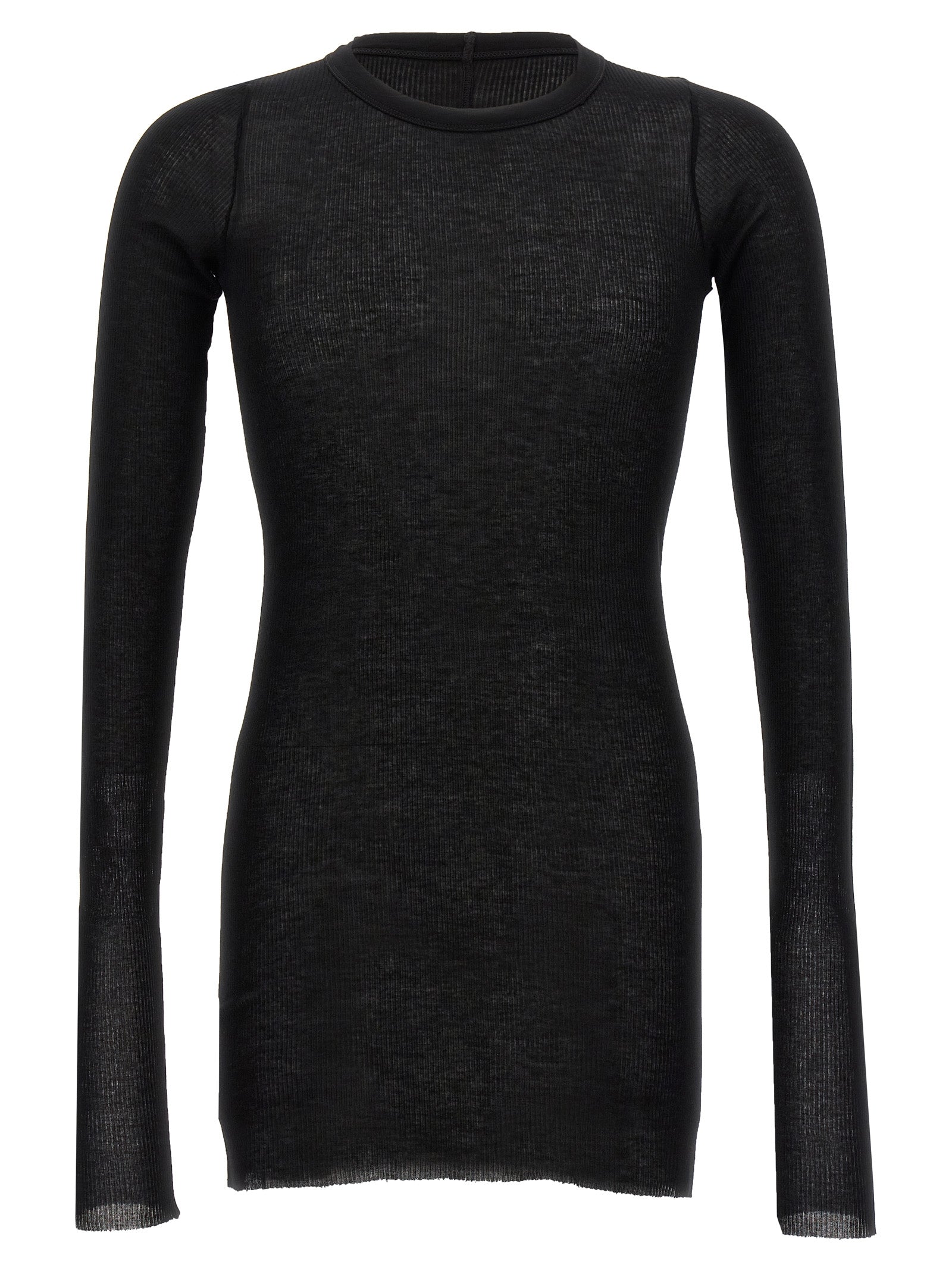 Rick Owens Black Viscose T-Shirt
