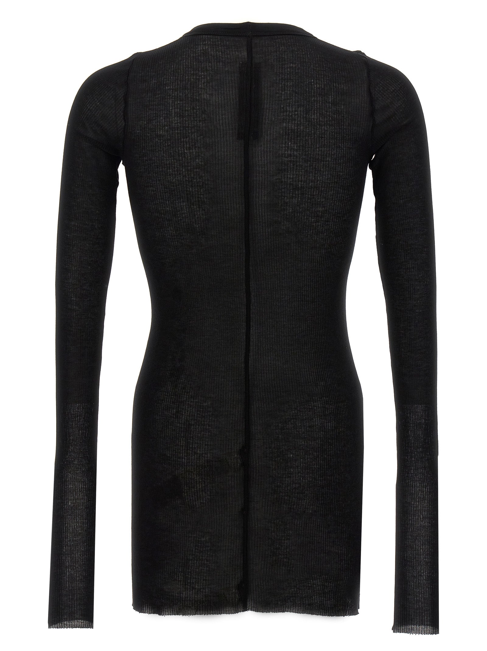 Rick Owens Black Viscose T-Shirt