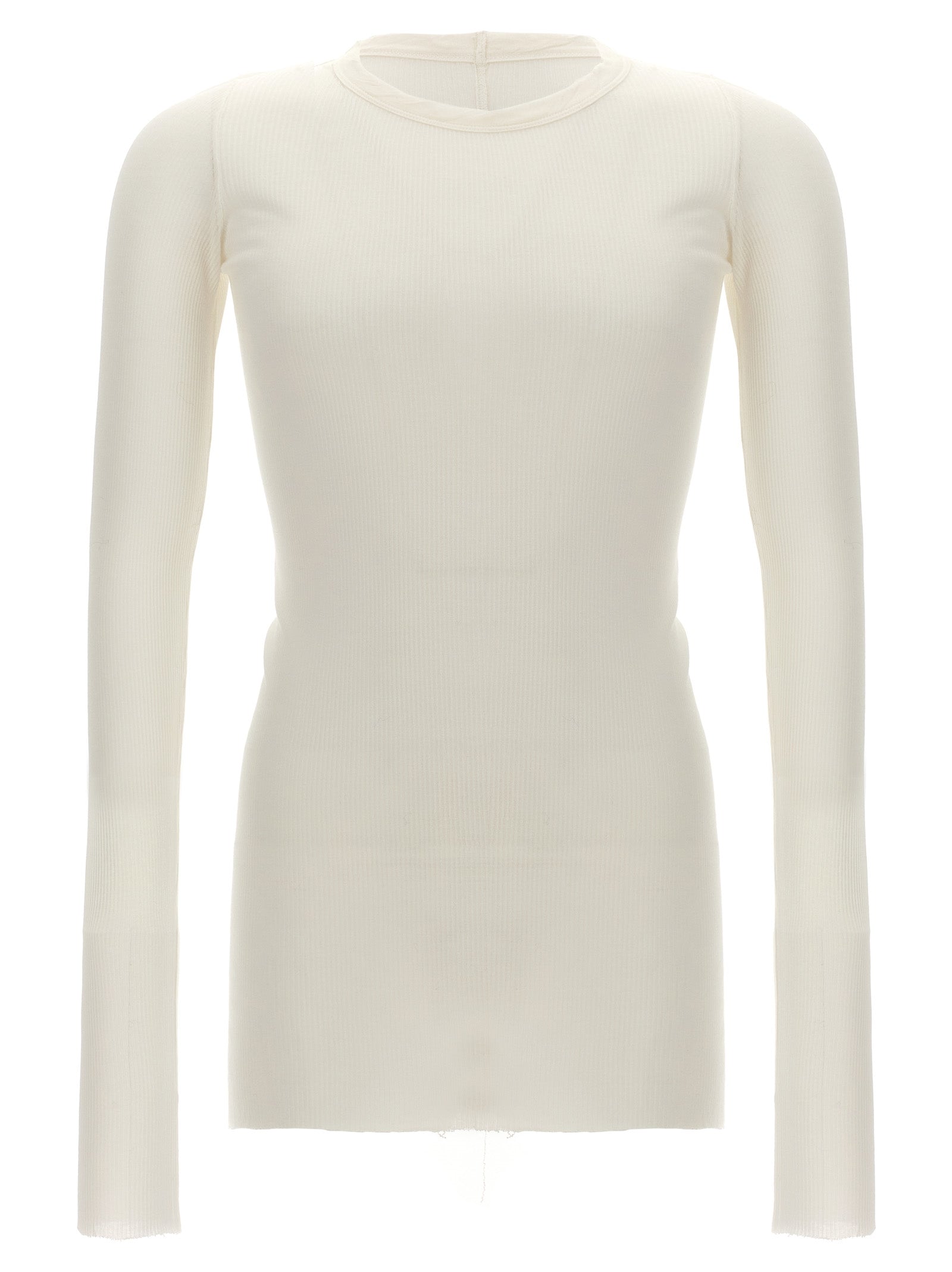 Rick Owens White Viscose T-Shirt