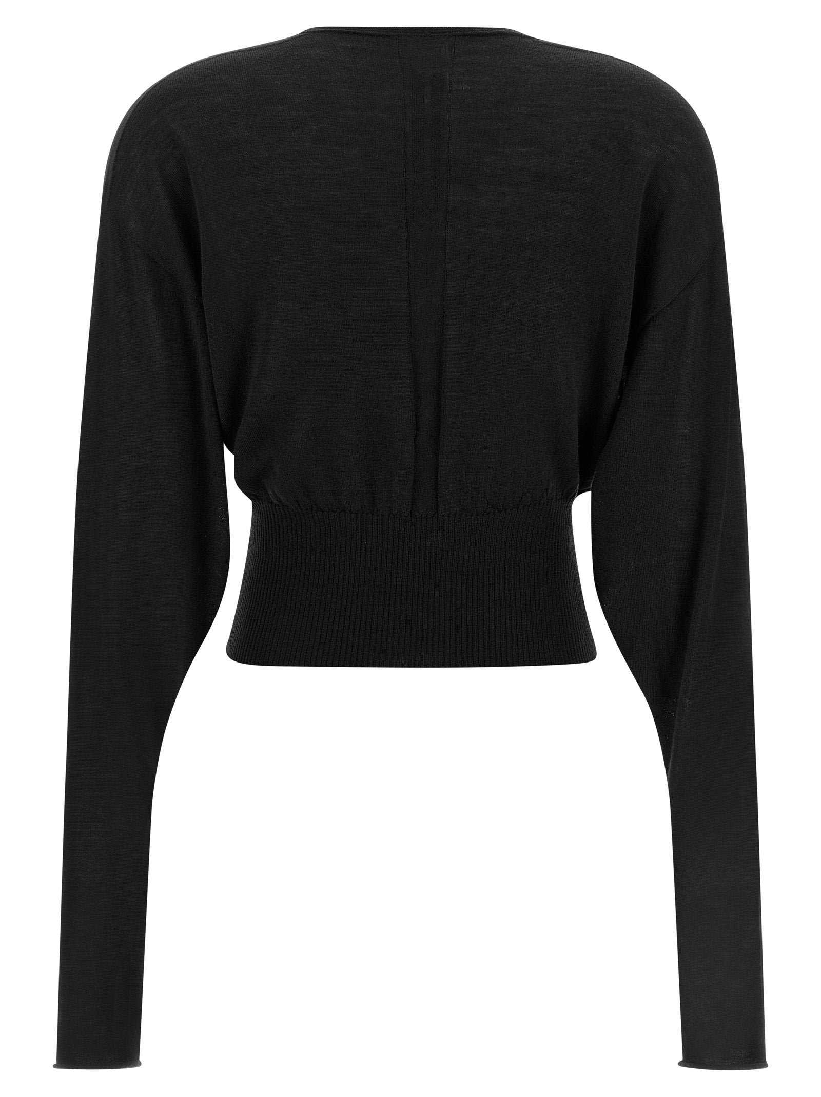 Rick Owens Black Cotton Sweatshirt