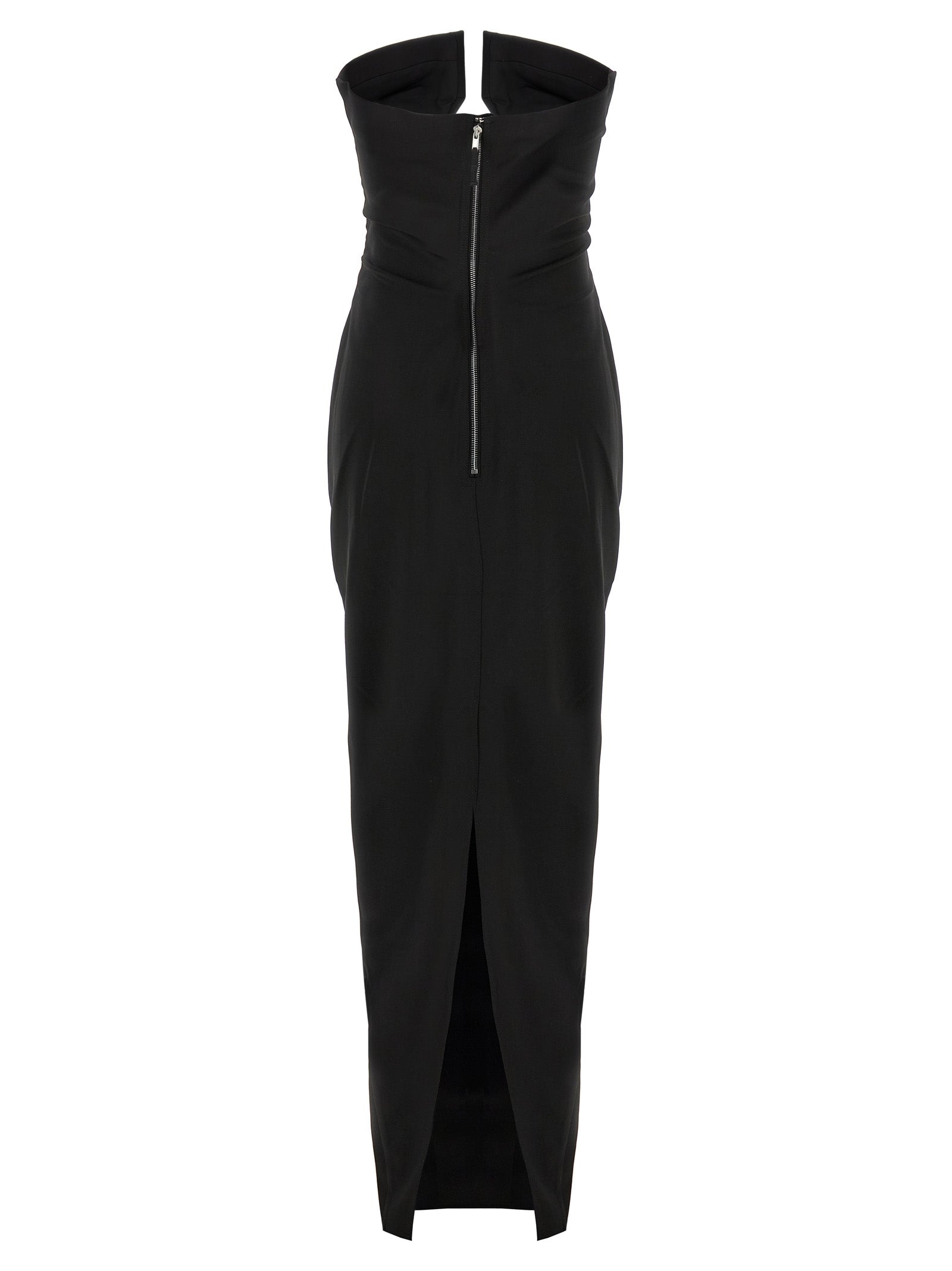 Rick Owens Black Wool Long Dress