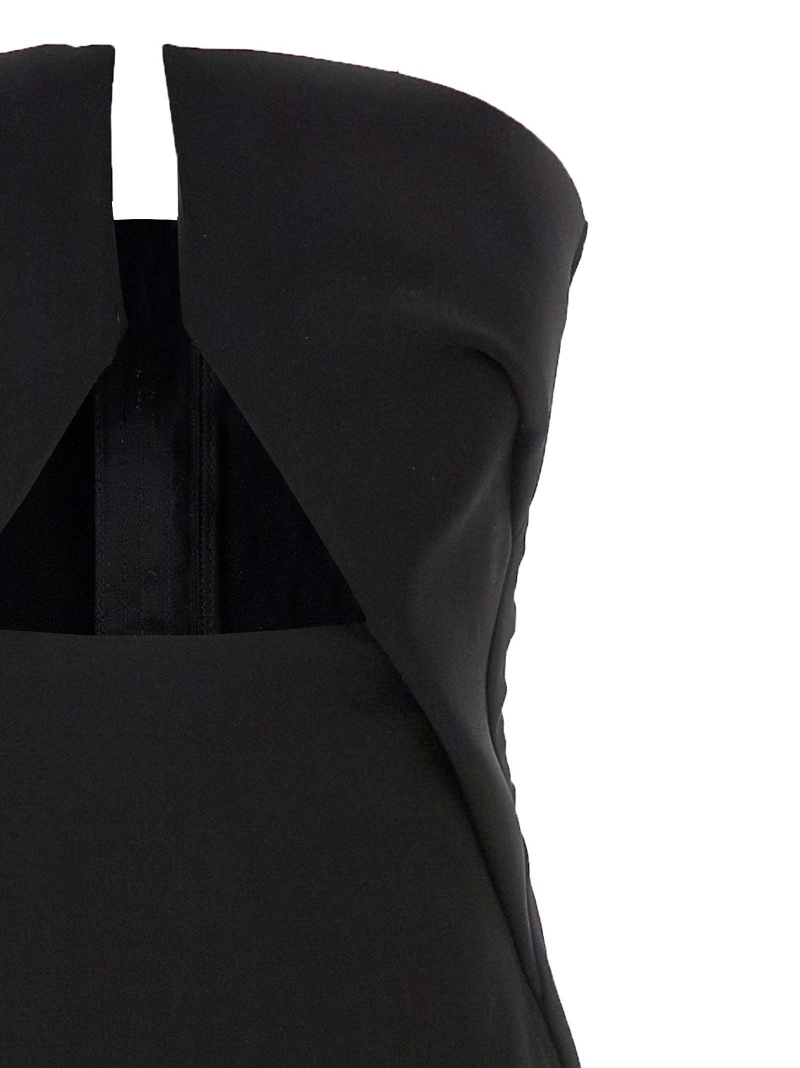 Rick Owens Black Wool Long Dress