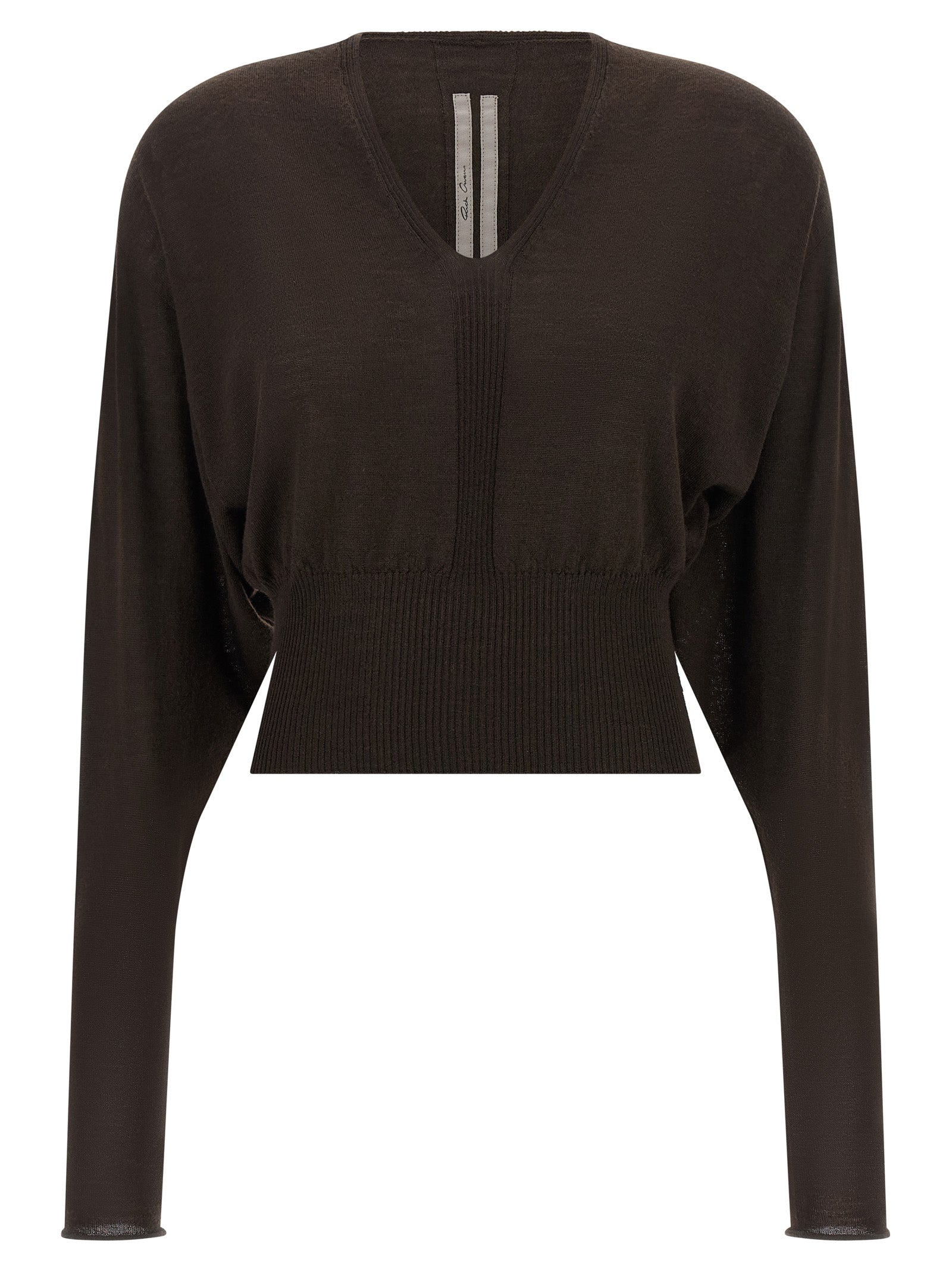 Rick Owens Brown Virgin Wool Shirt
