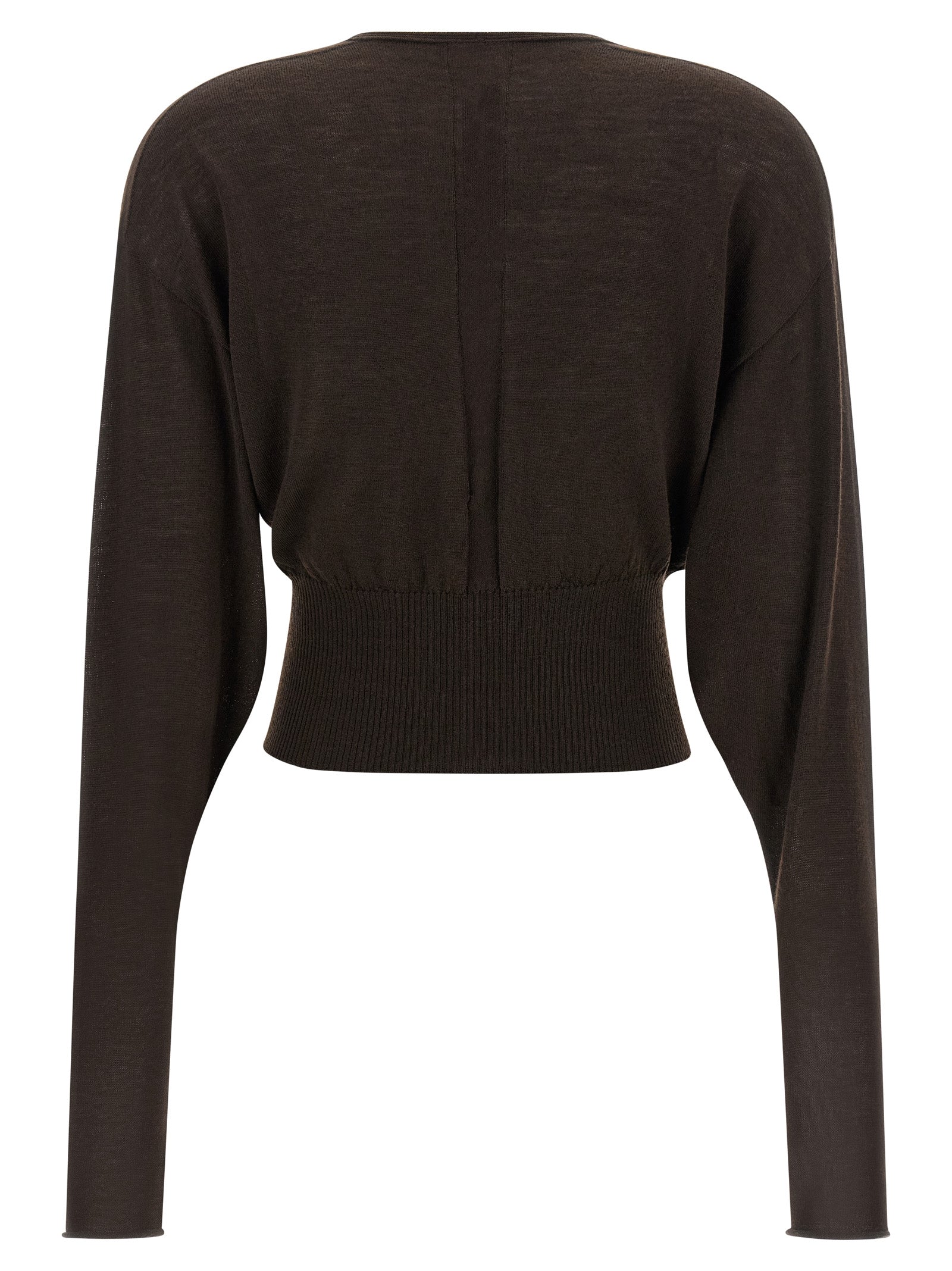 Rick Owens Brown Virgin Wool Shirt
