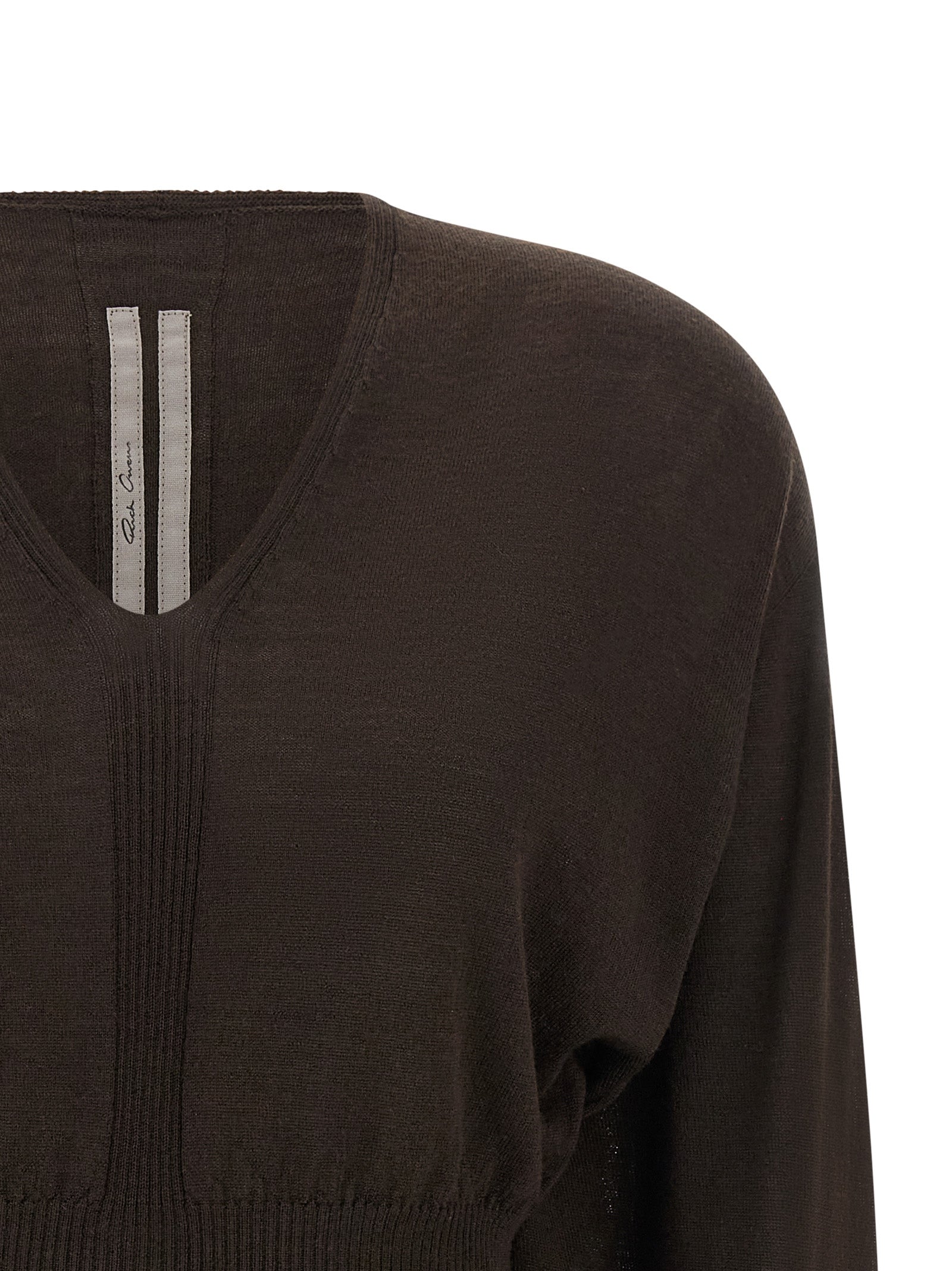 Rick Owens Brown Virgin Wool Shirt