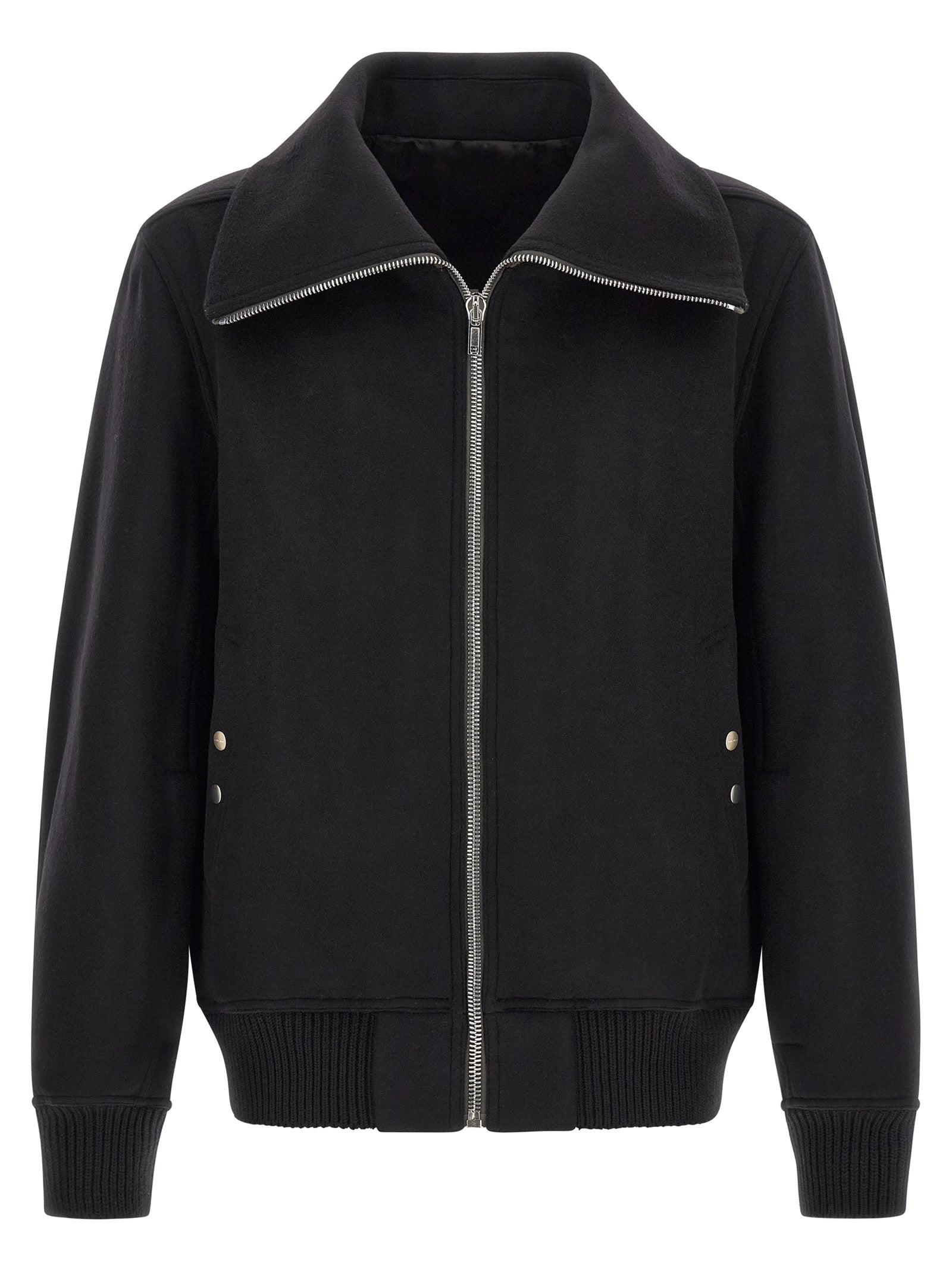 Rick Owens Black Virgin Wool Bomber