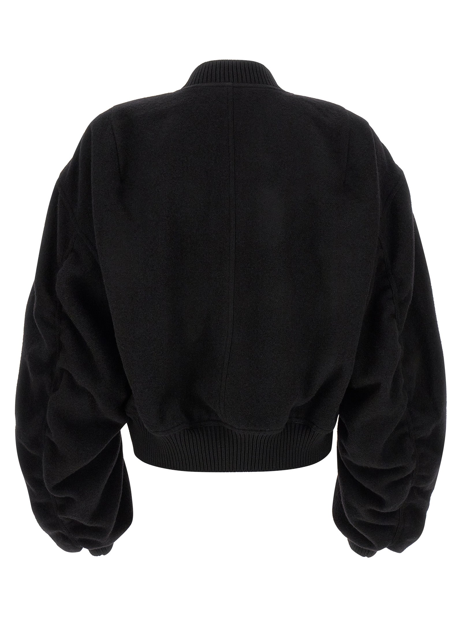 Rick Owens Black Virgin Wool Bomber