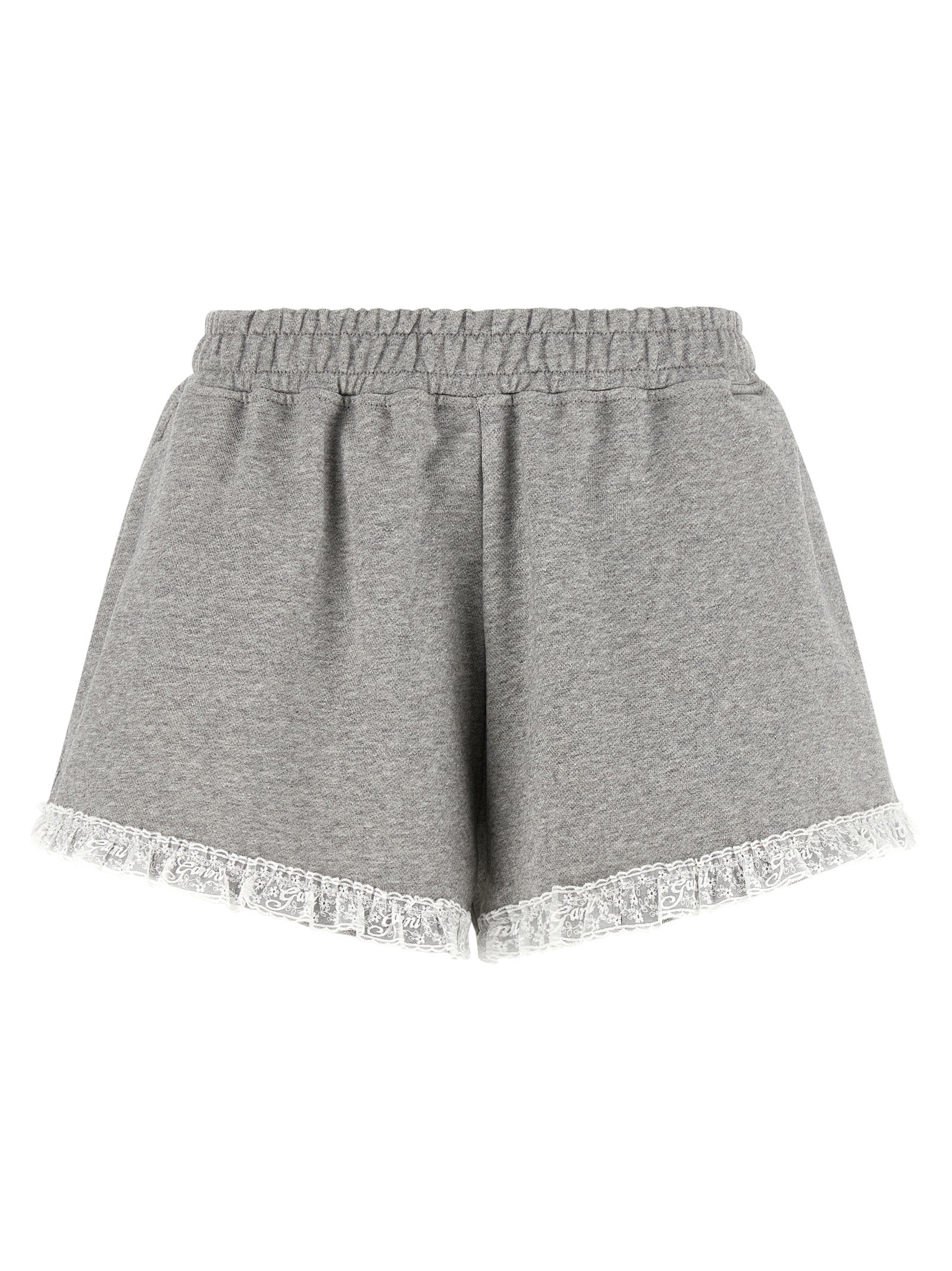 Ganni Gray Organic Cotton Bermuda Shorts