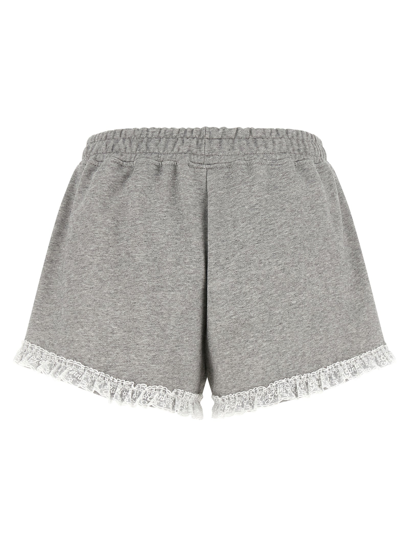Ganni Gray Organic Cotton Bermuda Shorts