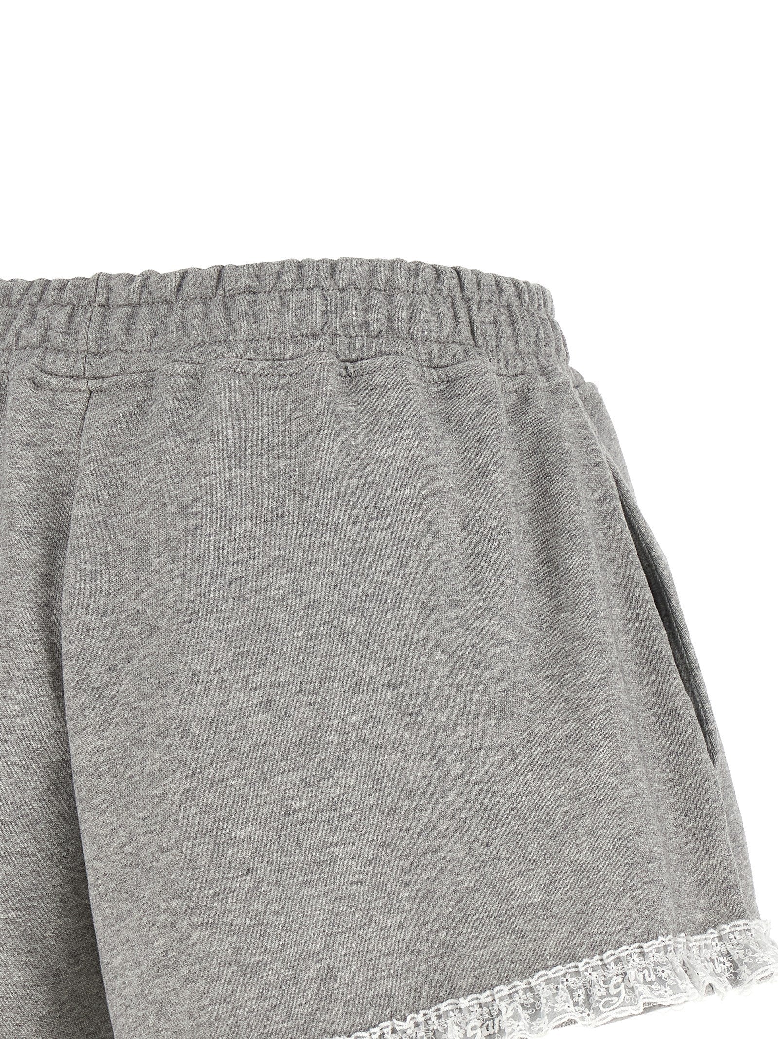 Ganni Gray Organic Cotton Bermuda Shorts