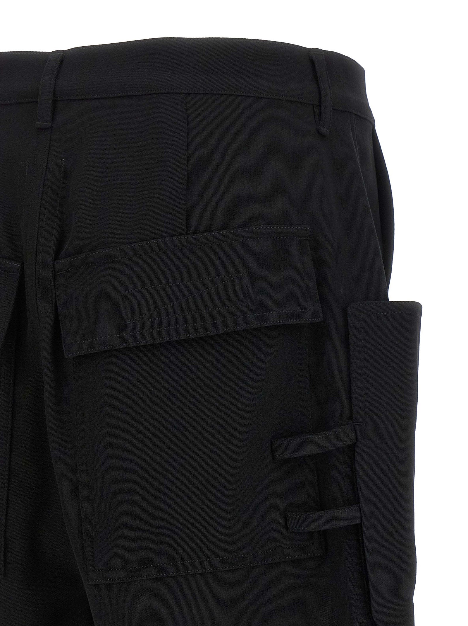 Rick Owens Black Wool Bermuda Shorts