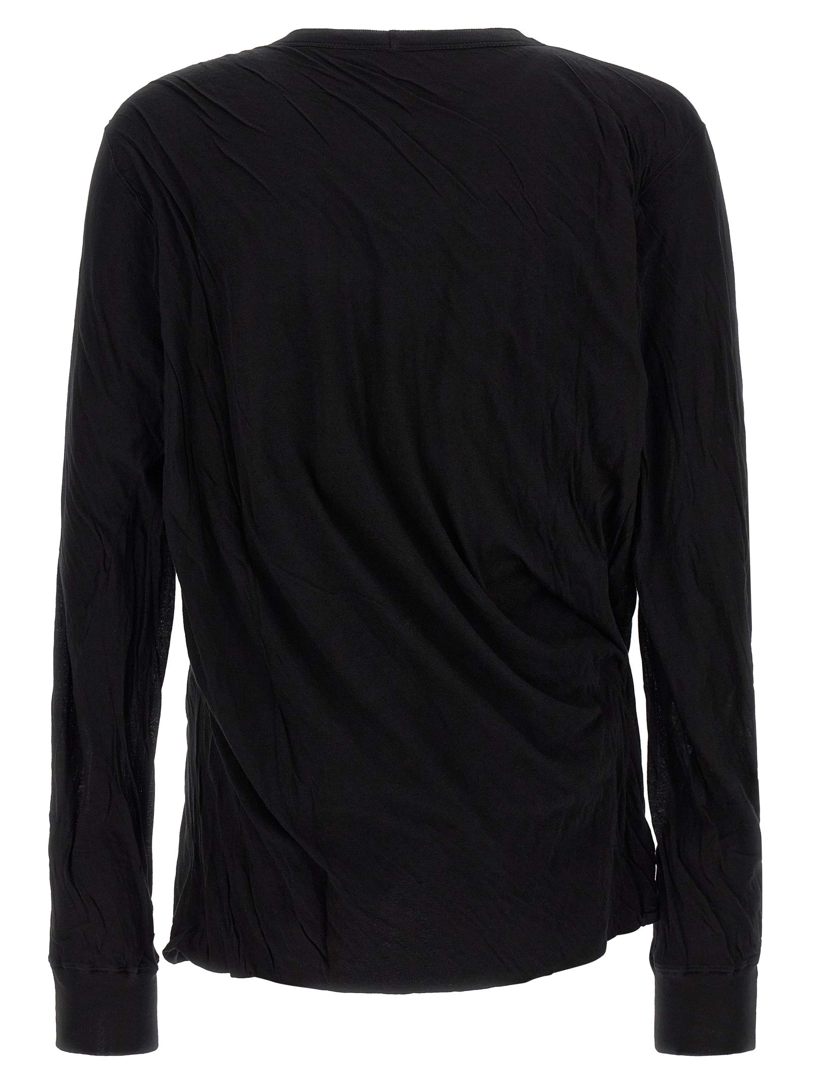 Rick Owens Black Cotton T-Shirt