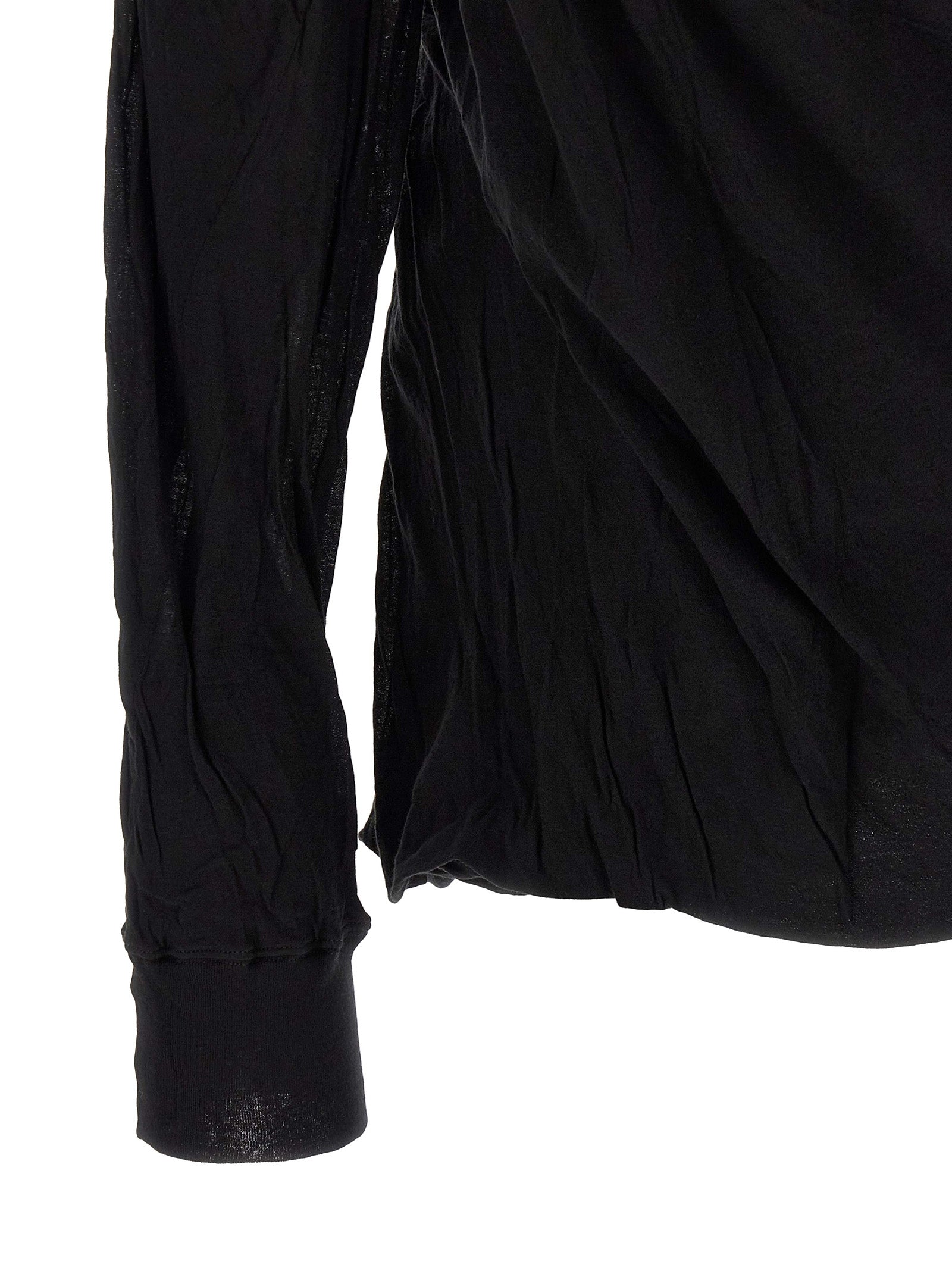 Rick Owens Black Cotton T-Shirt