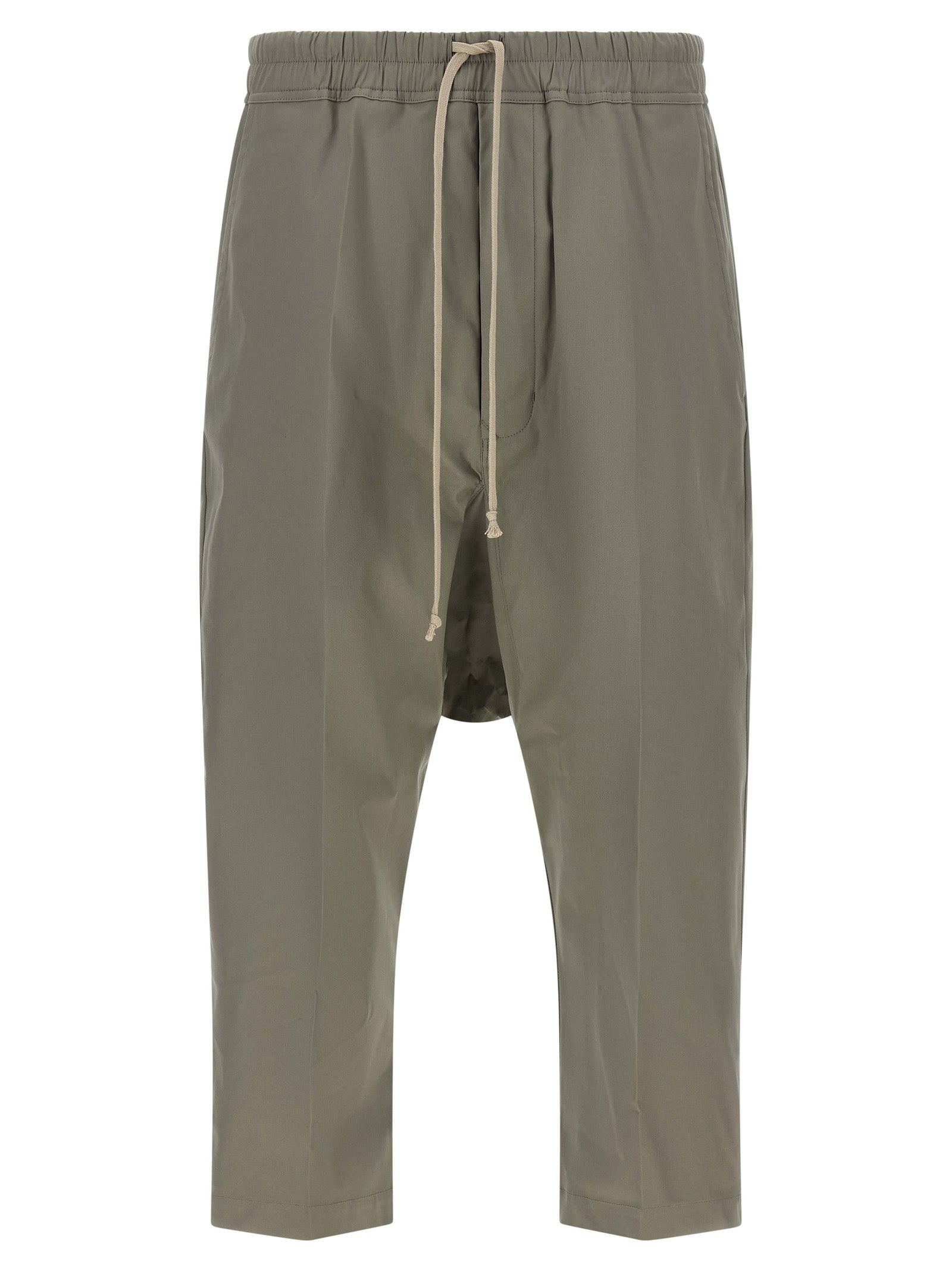 Rick Owens Gray Cotton Cropped Pants