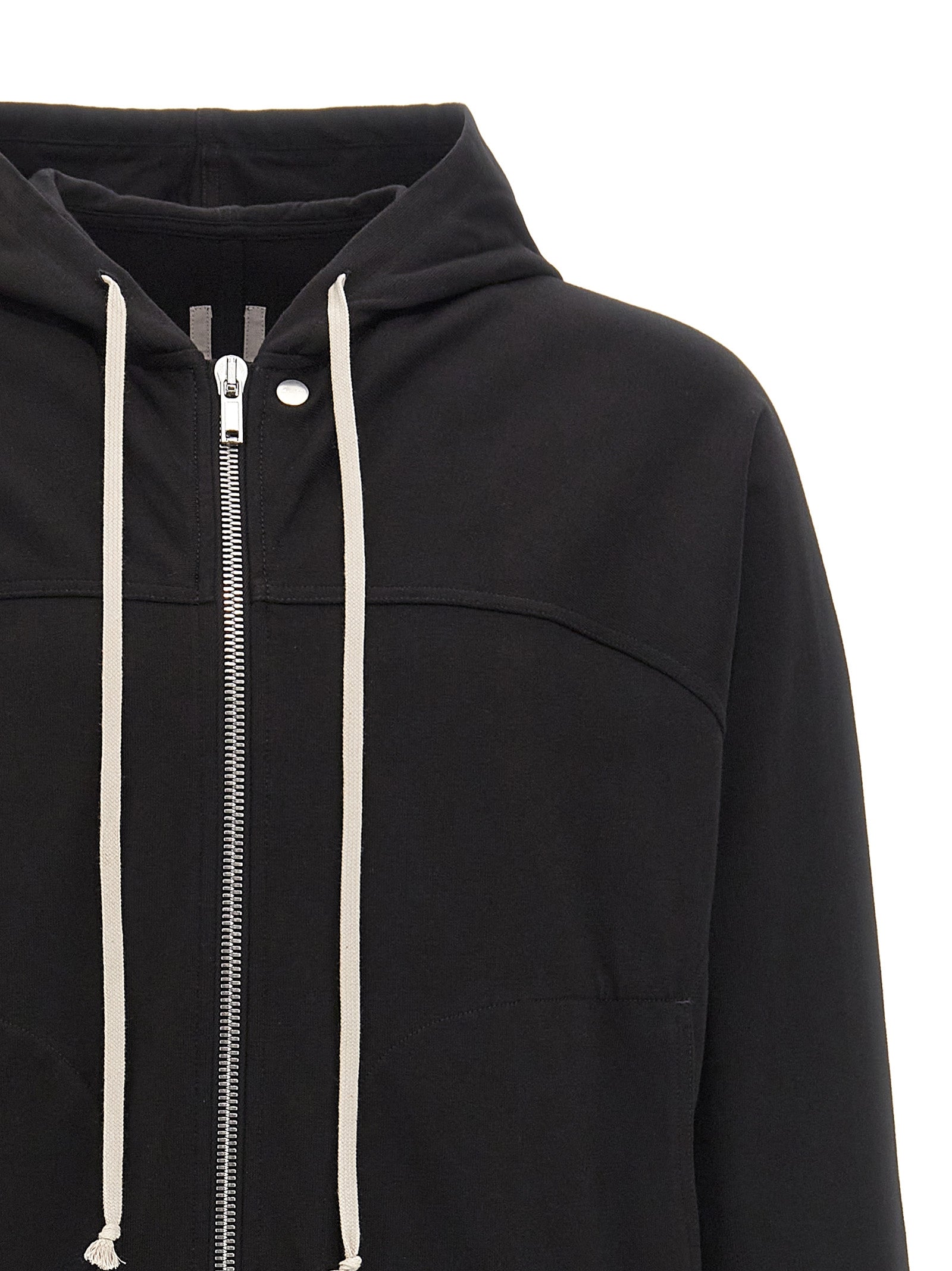 Rick Owens Black Cotton Hoodie