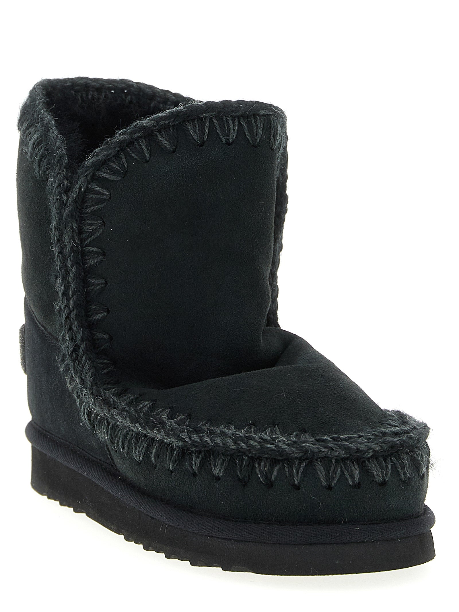 Mou Black Lambskin Ankle Boots