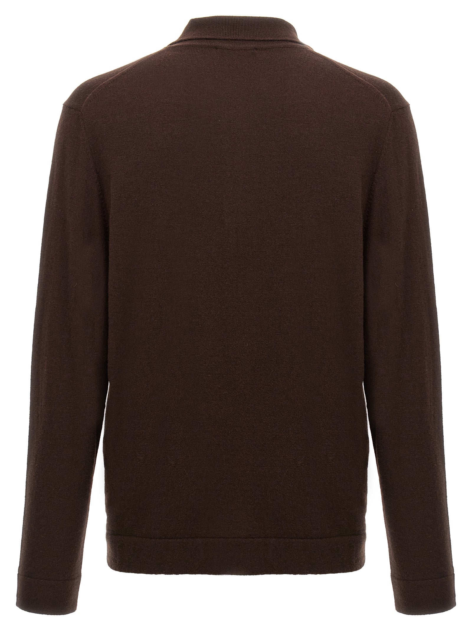 ZANONE Brown Virgin Wool Polo Shirt