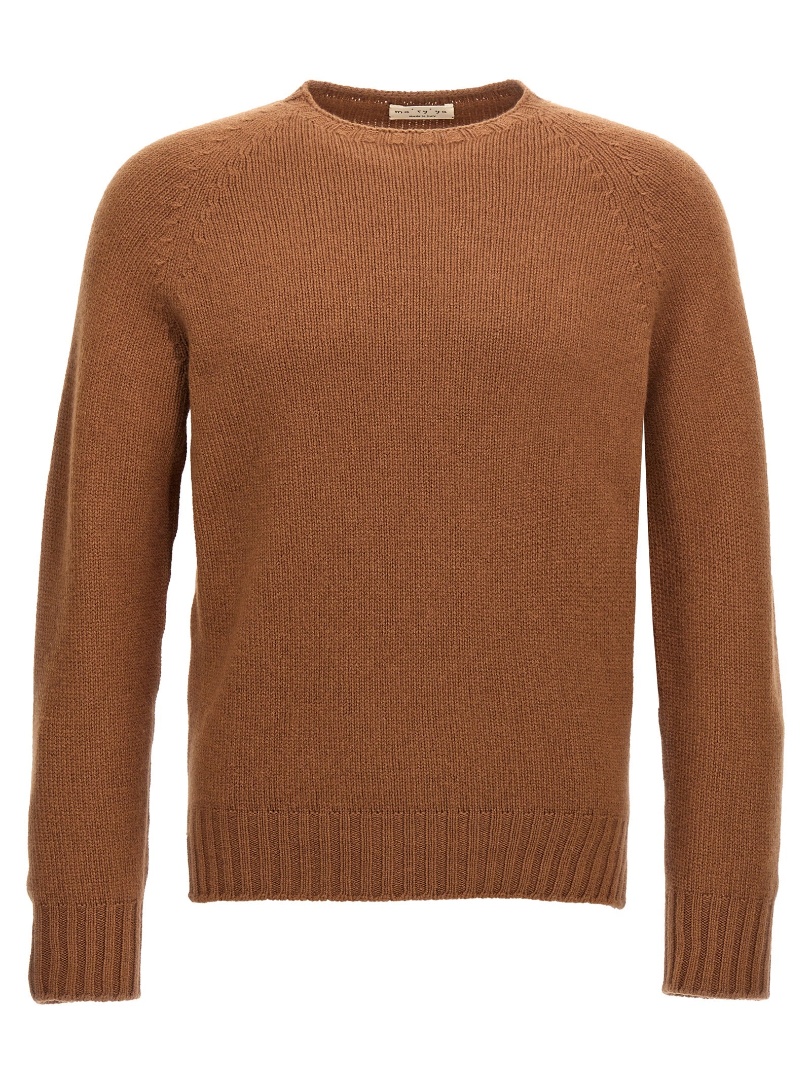 MA'RY'YA Brown Wool Cardigan
