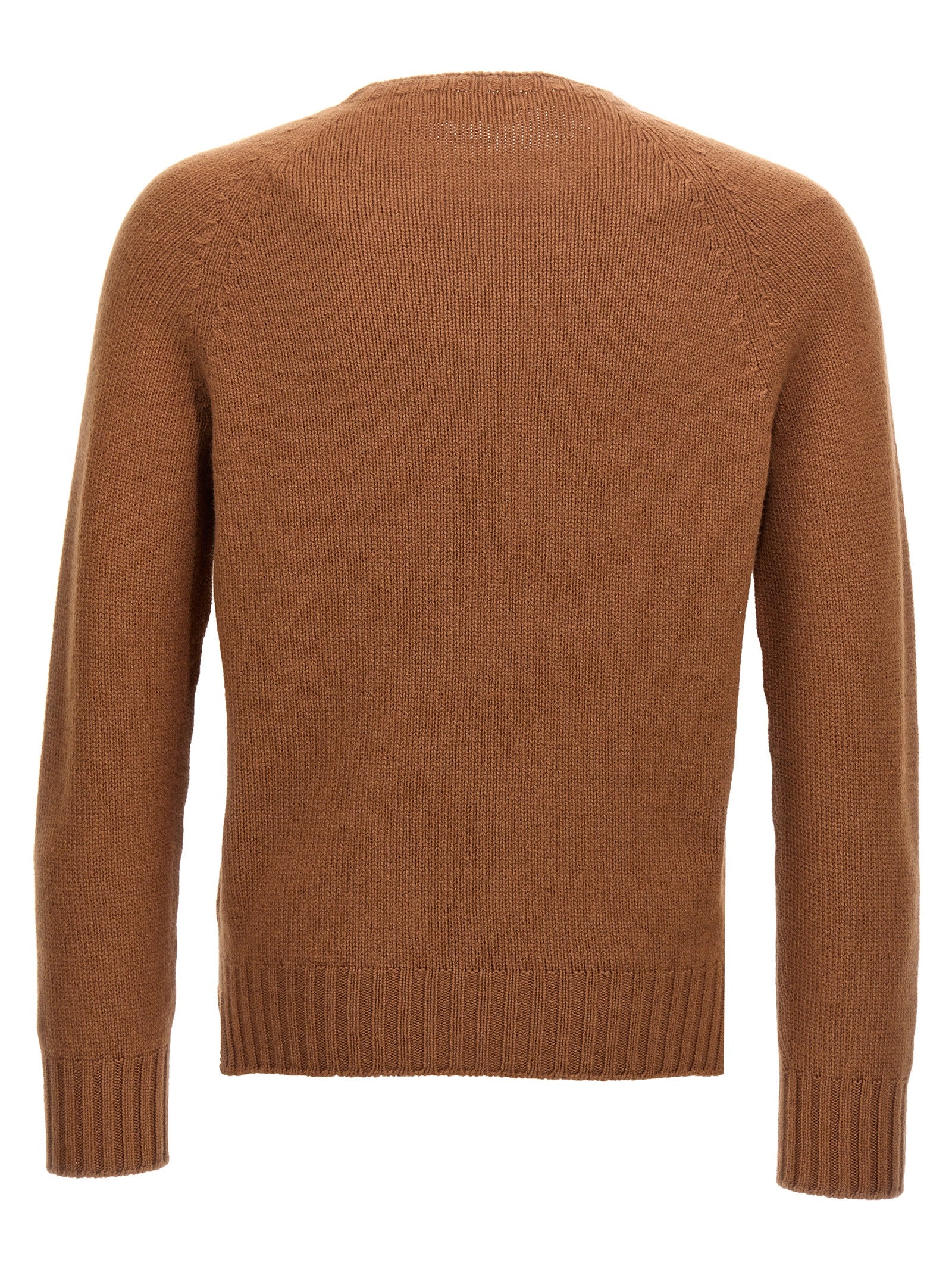 MA'RY'YA Brown Wool Cardigan