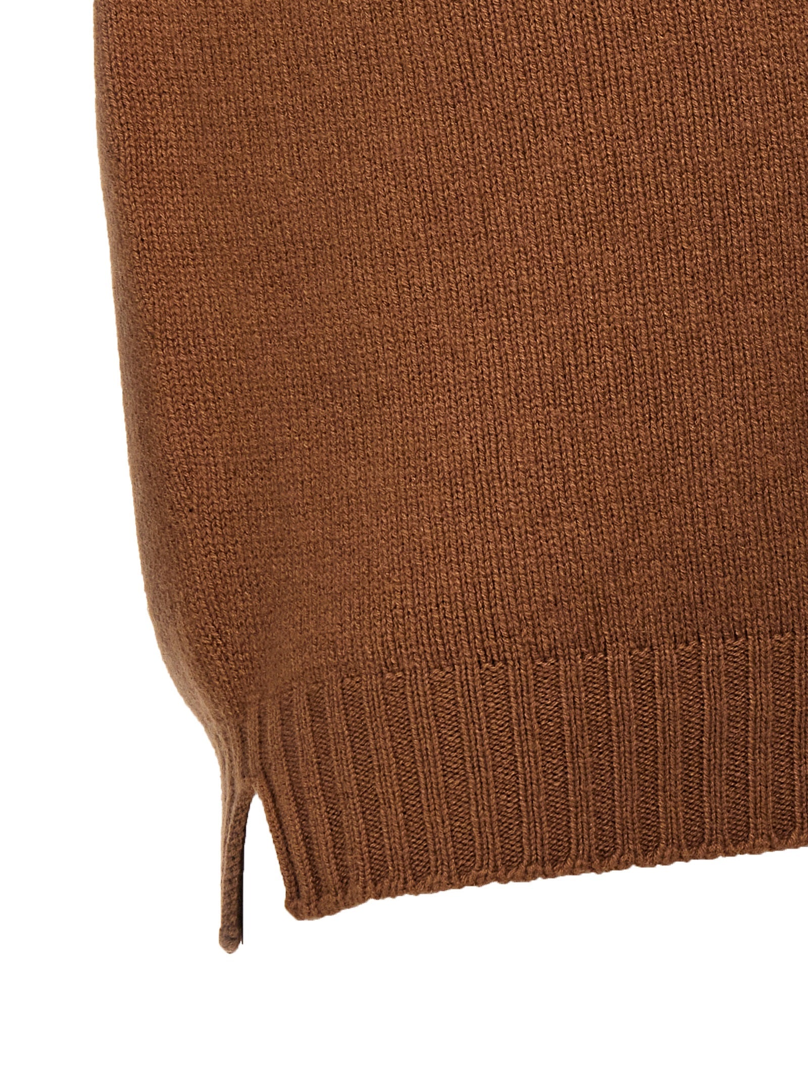 MA'RY'YA Brown Wool Cardigan
