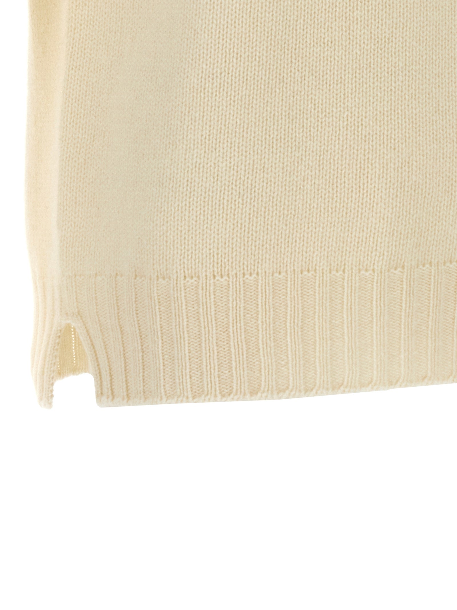MA'RY'YA White Wool Cardigan