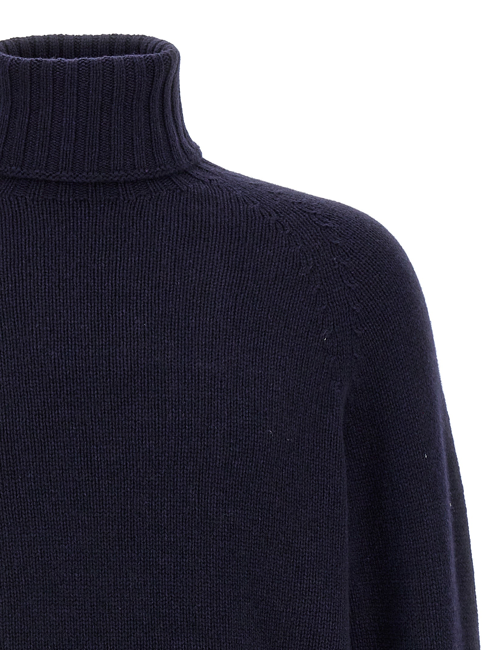 MA'RY'YA Blue Wool Cardigan