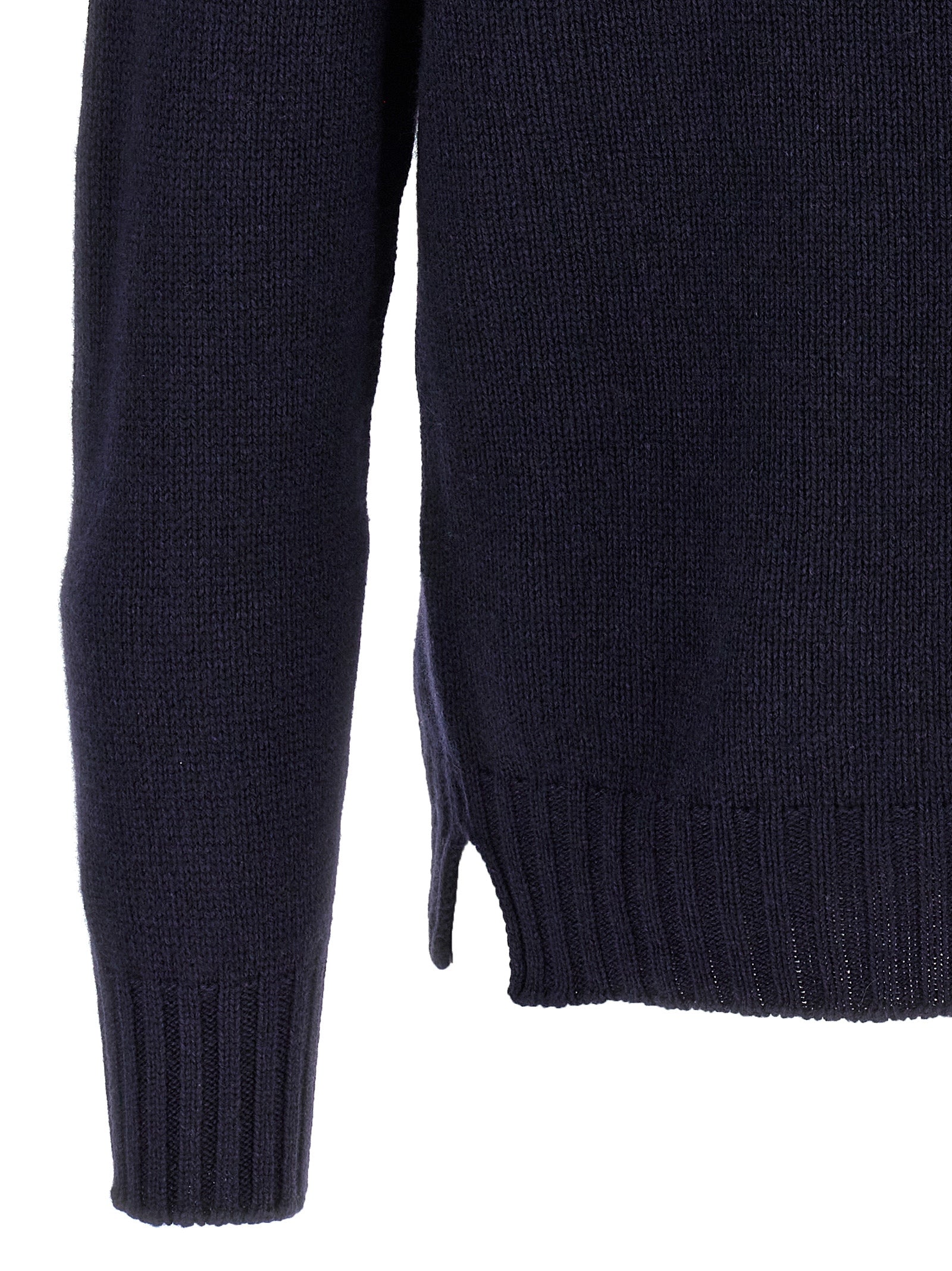 MA'RY'YA Blue Wool Cardigan