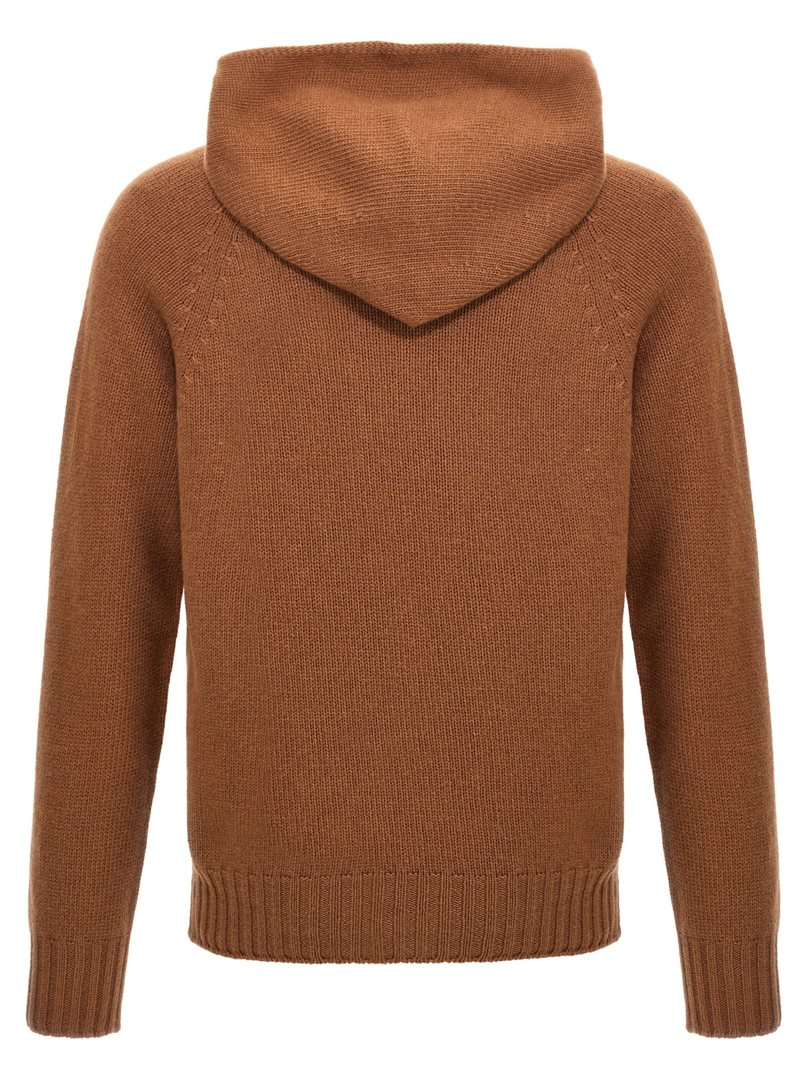 MA'RY'YA Brown Wool Cardigan