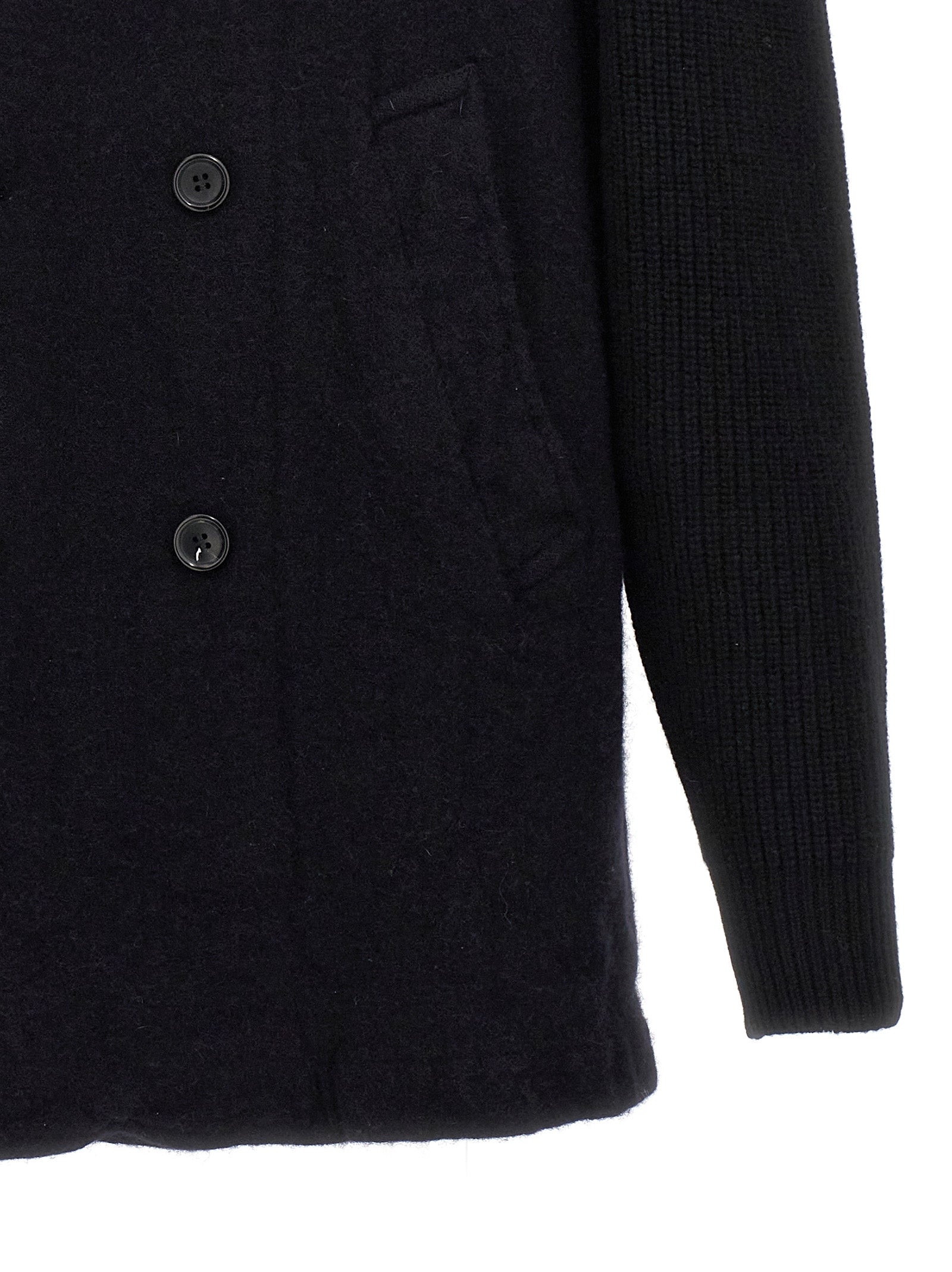 Comme Des Garçons Blue Wool Coat