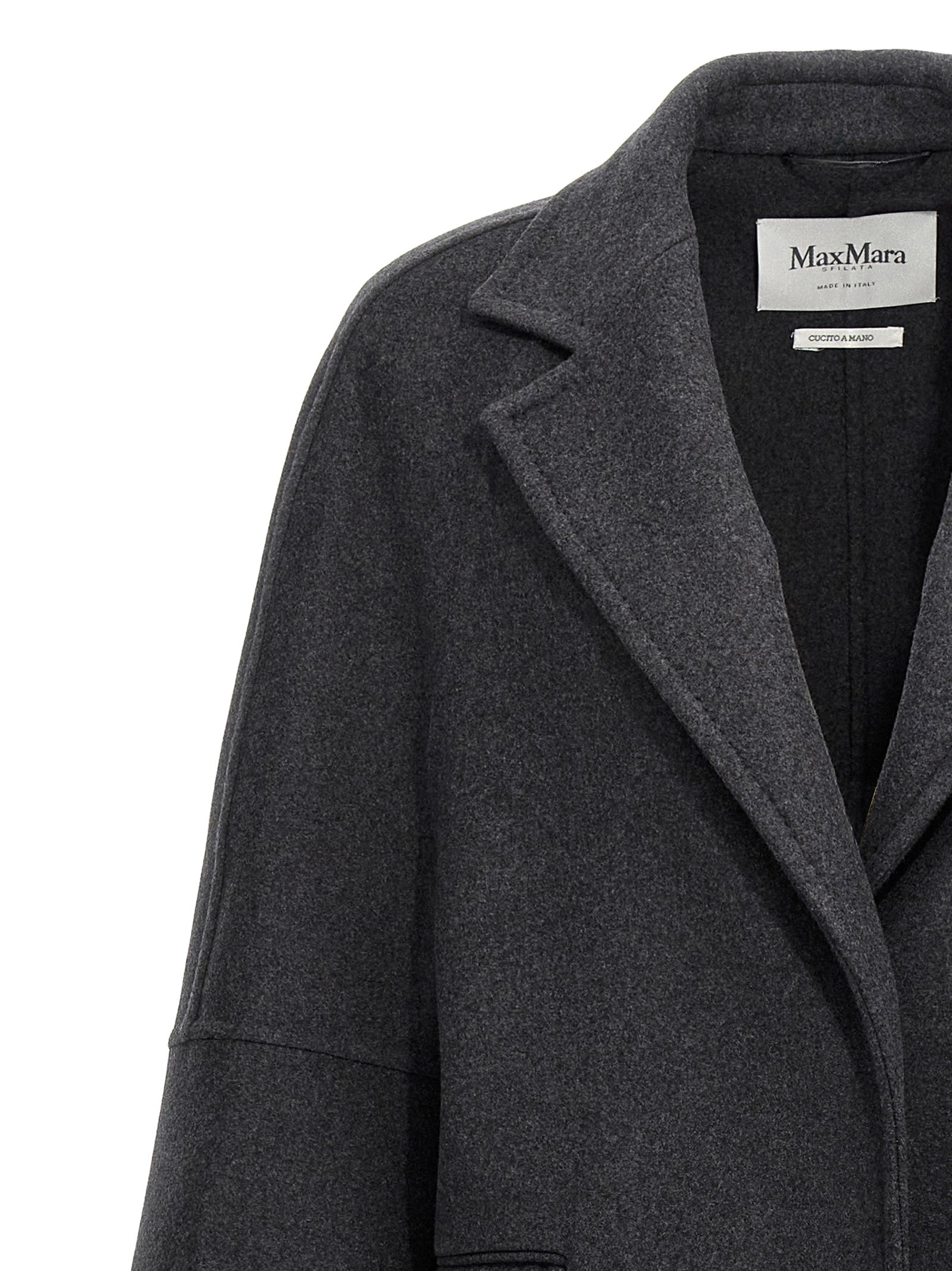 Max Mara Gray Virgin Wool Coat
