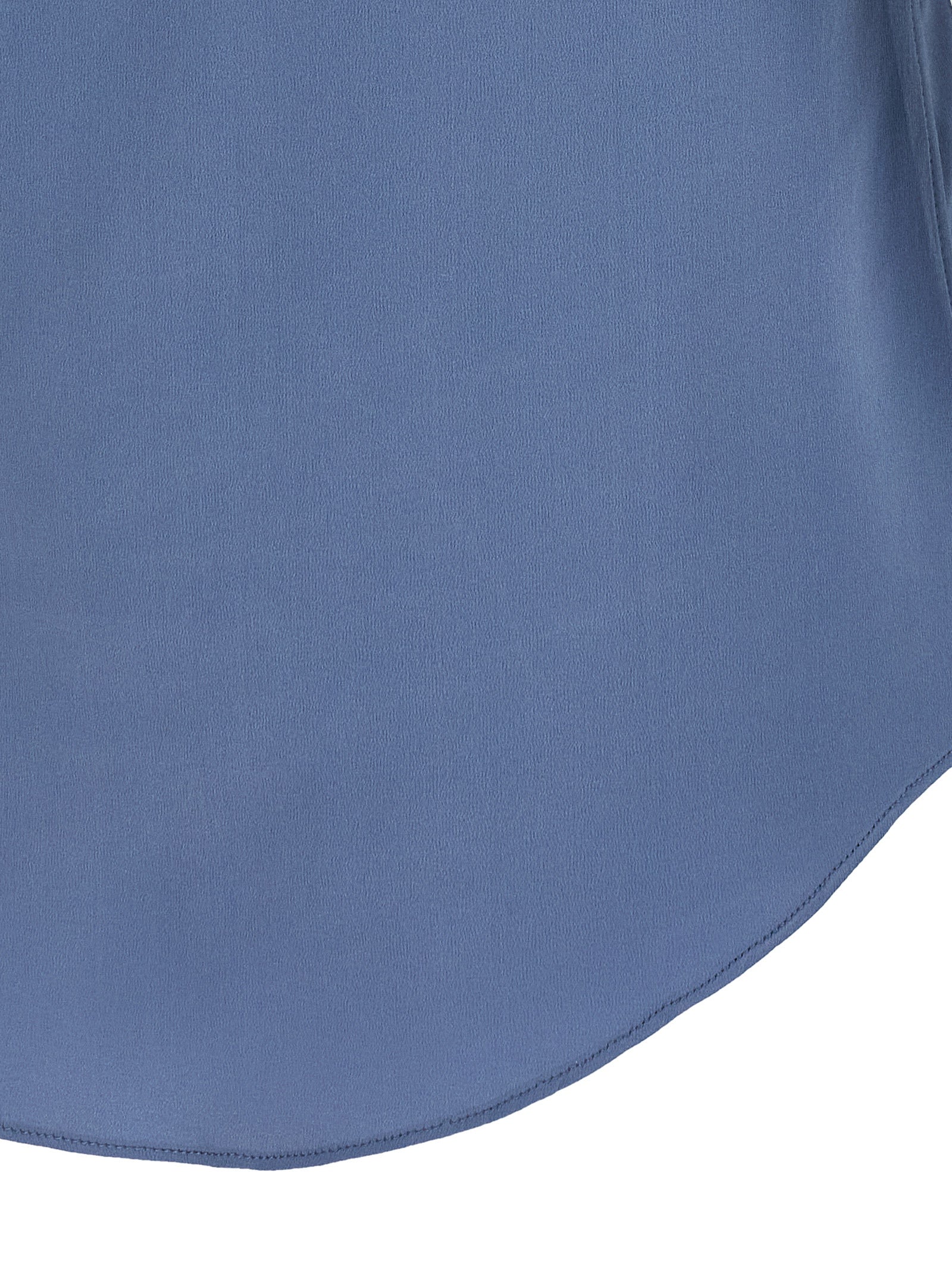 Brunello Cucinelli Blue Silk Sleeveles T-Shirt