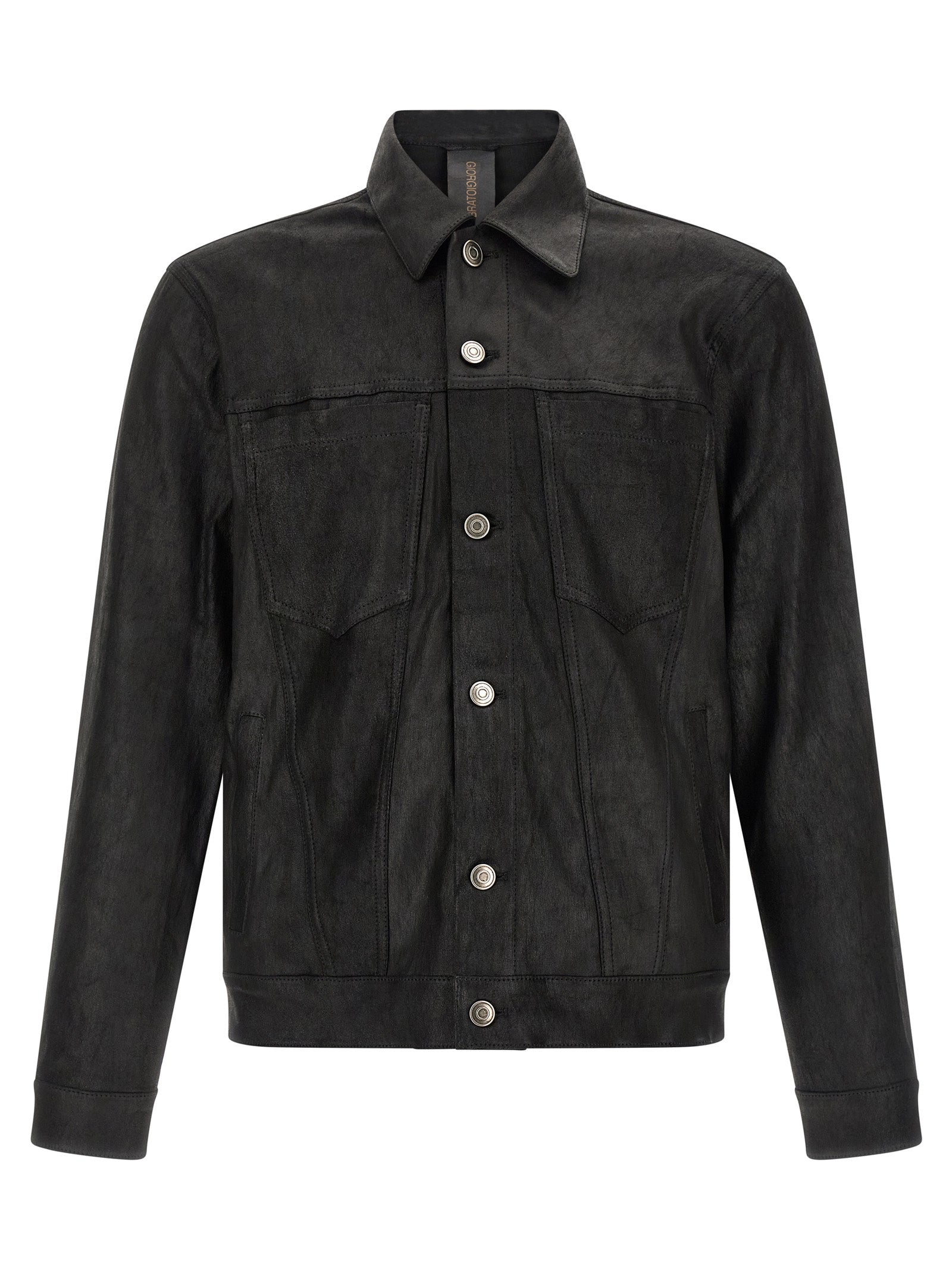 GIORGIO BRATO Black Lamb Leather Leather Jacket