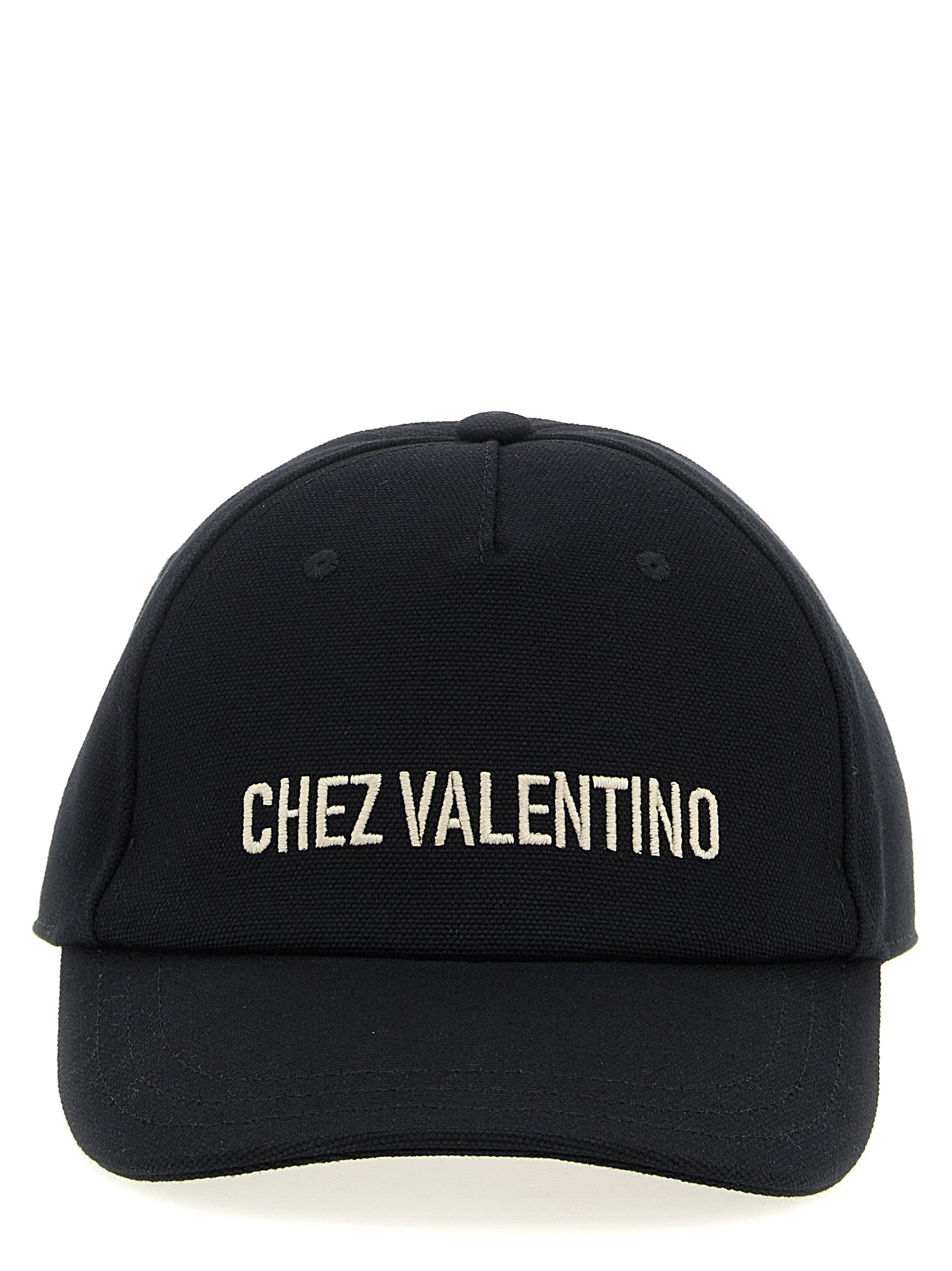 Valentino Garavani Black Cotton Cap (Baseball Hat)