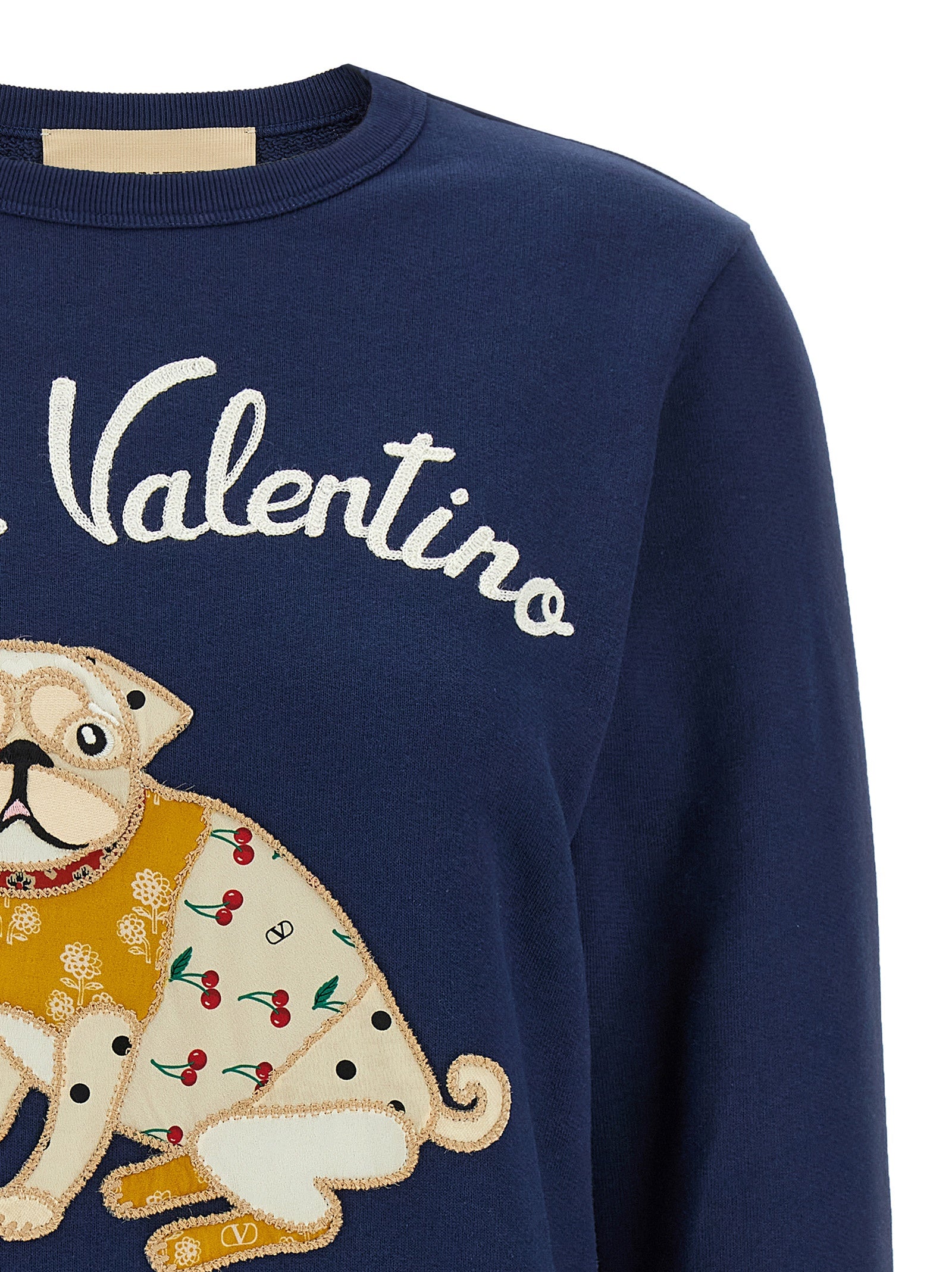 Valentino Garavani Blue Cotton Sweatshirt