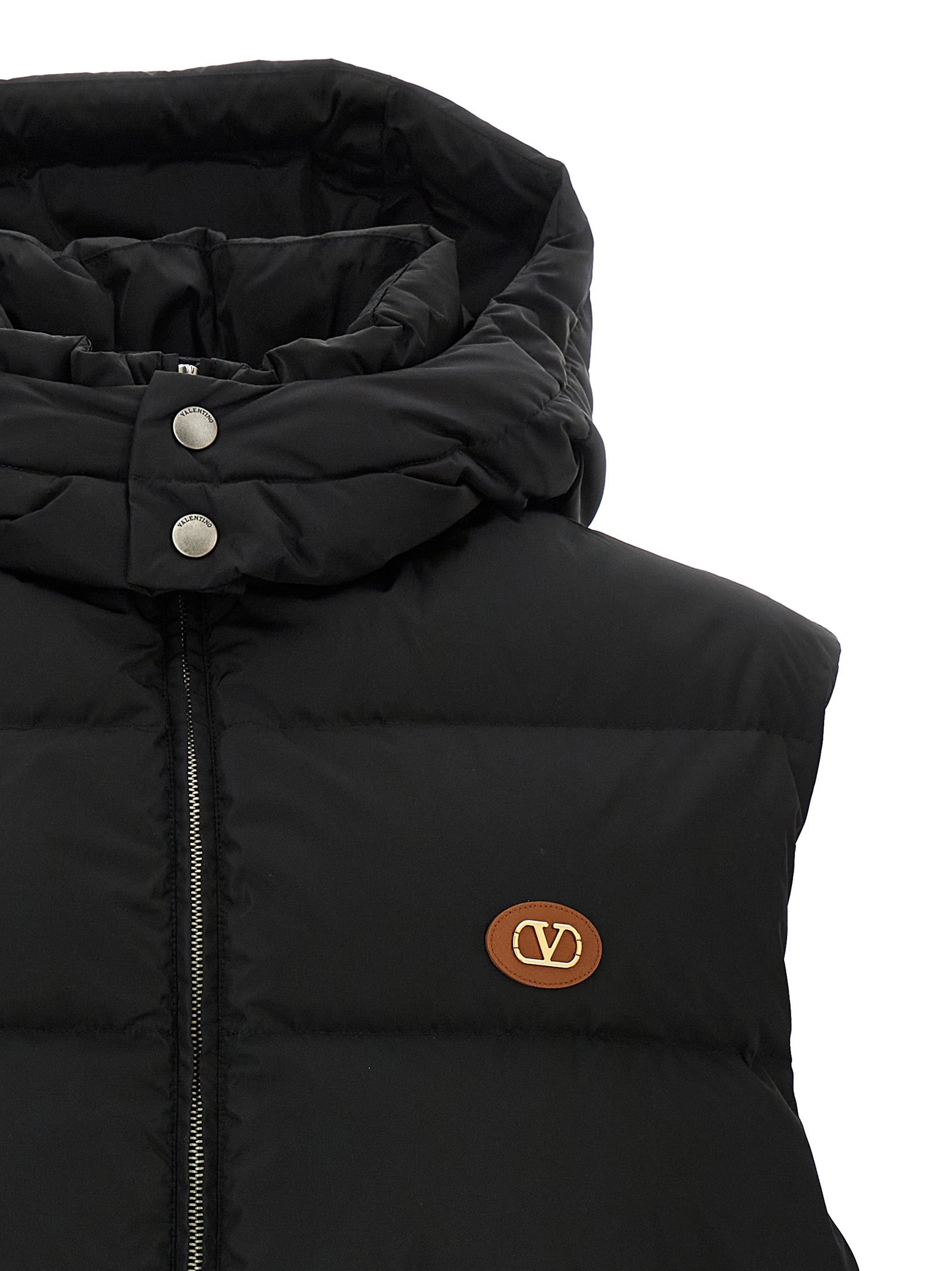 Valentino Garavani Black Polyamide Sleeveless Jacket