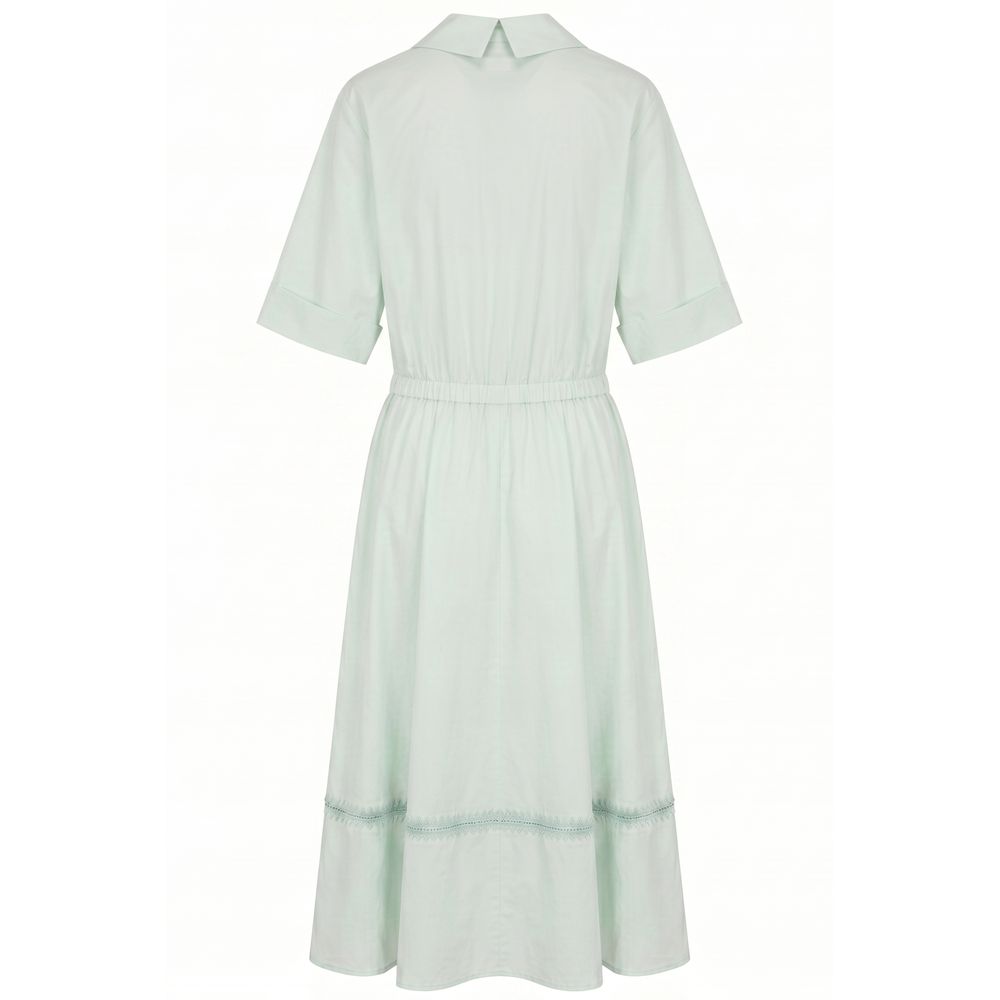 Malo Green Cotton Women Dress