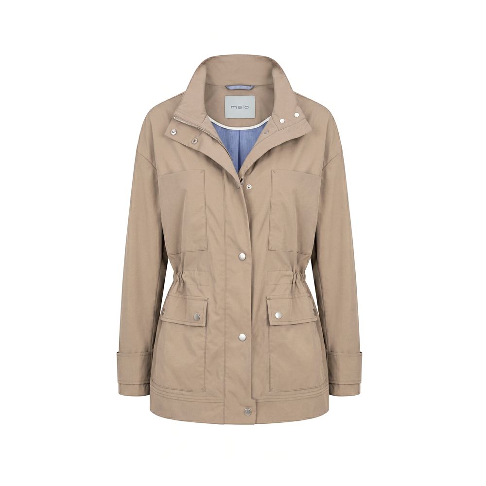 Malo Brown Cotton Women Jacket