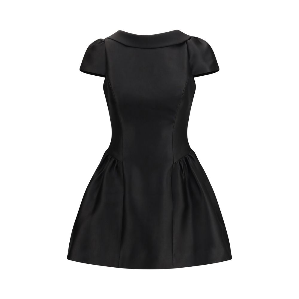 Self-Portrait Black Polyester Casual Dress